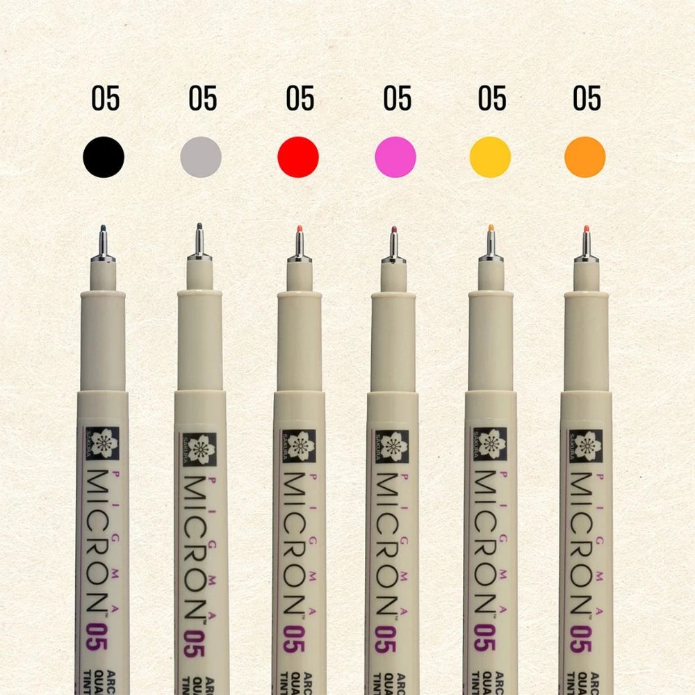 2 Sakura Pigma Micron Fineliners 0.45mm Warm Colours 6 Pack, 2 of 4