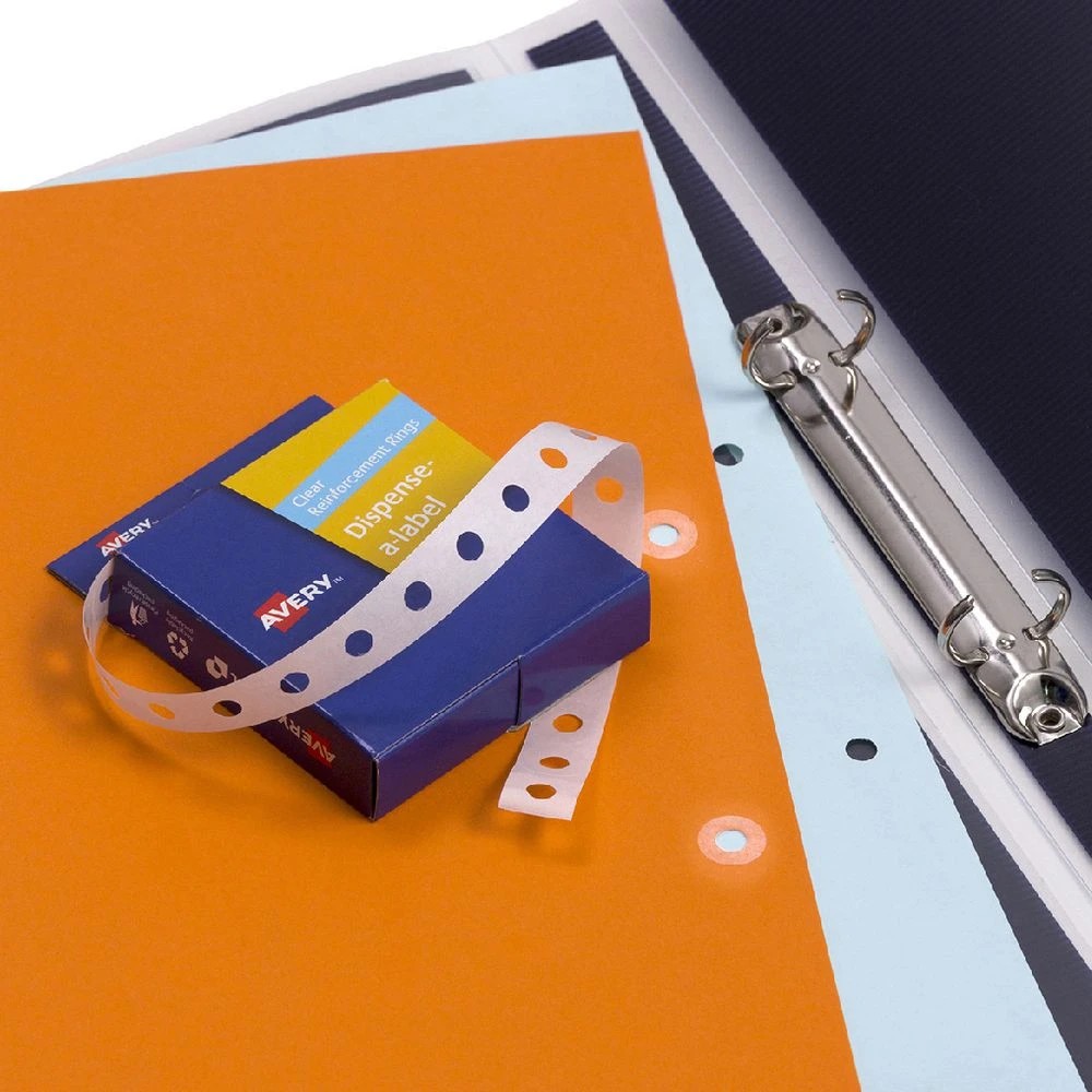 1 Avery Reinforcement Rings Vinyl Clear 500 Pack, 1 of 3