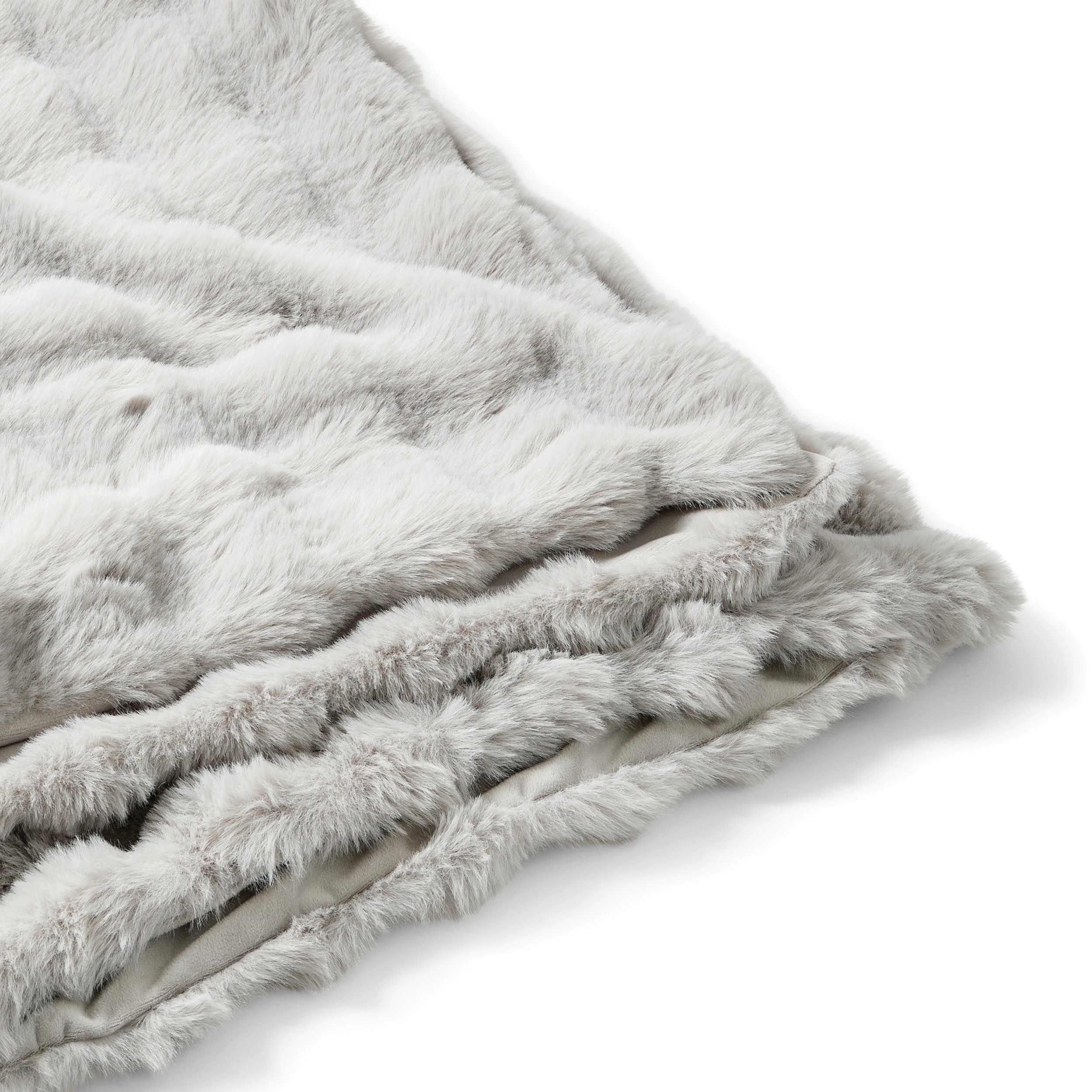 5 Faux Fur Throw - Grey, 5 of 6