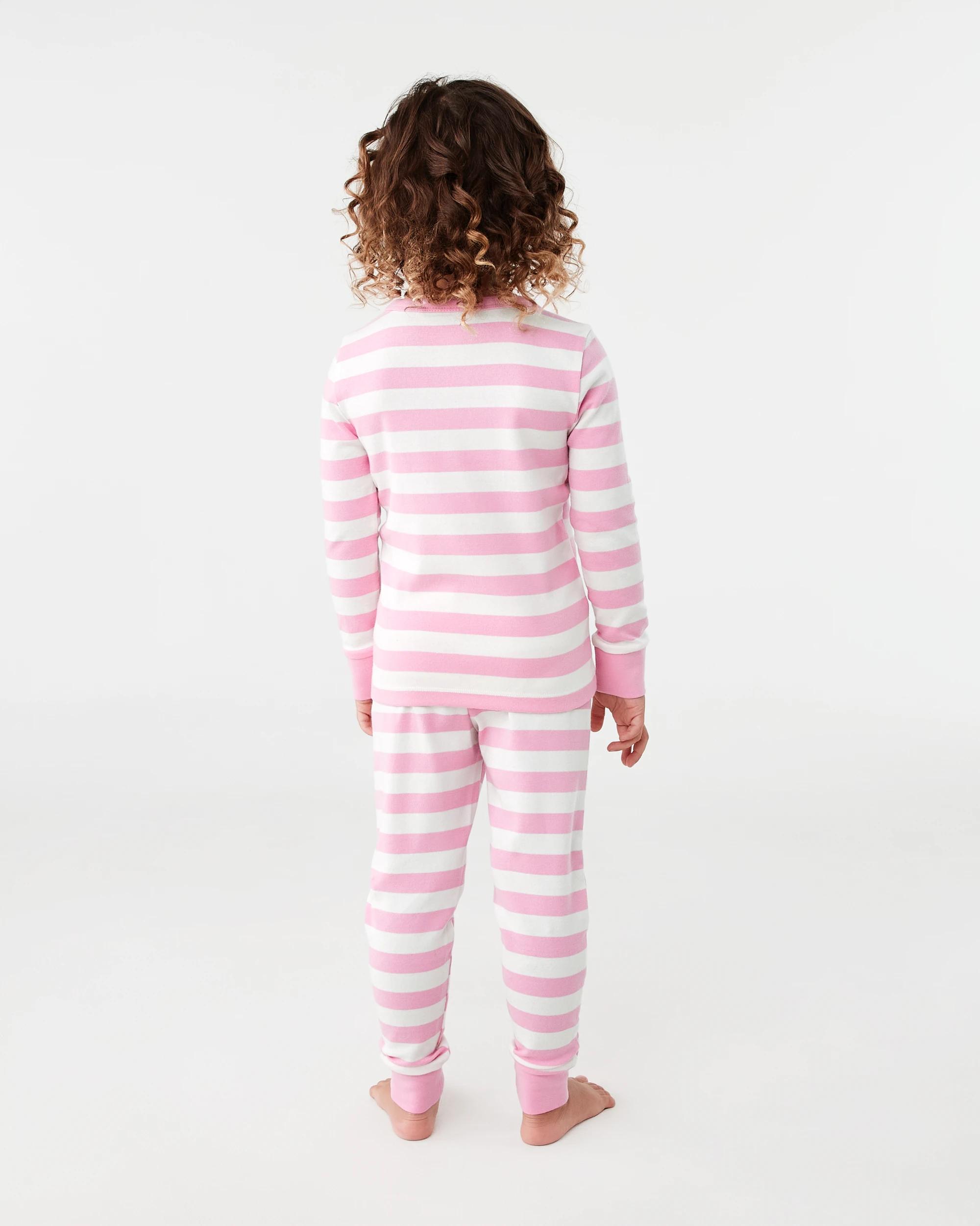 2 Ribbed Pyjama Set Pnk Stripe, 2 of 5