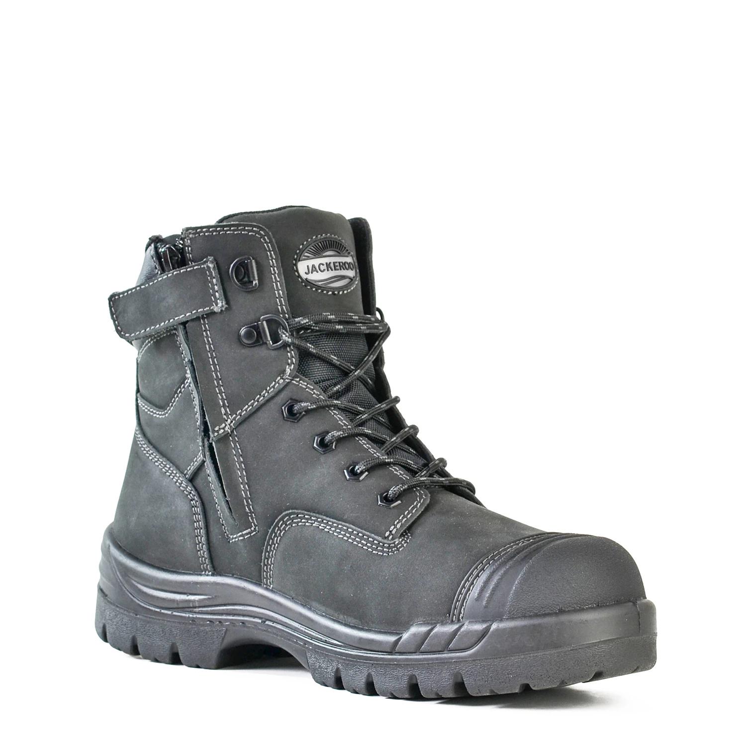 1 Zip Sided Safety Boots BLACK, 1 of 6