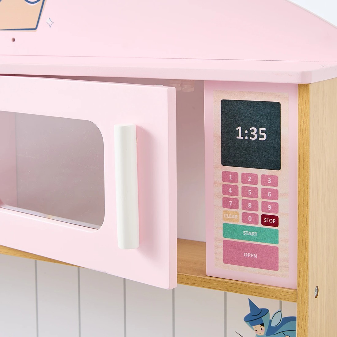 7 Disney Princess Wooden Kitchen with Light and Sound Stove Toy, 7 of 10