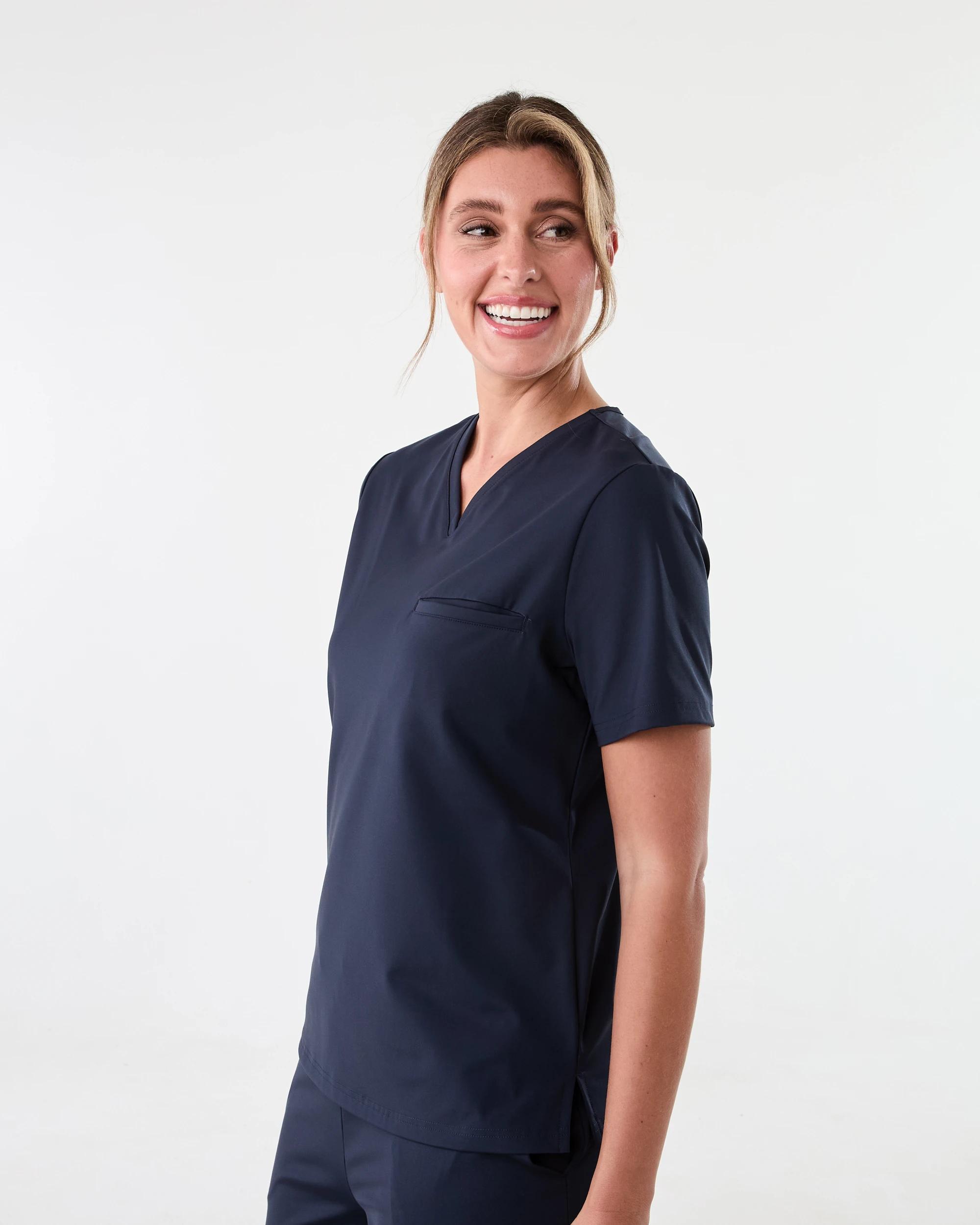 2 Workwear Performance Scrub Top Paris Blu, 2 of 8