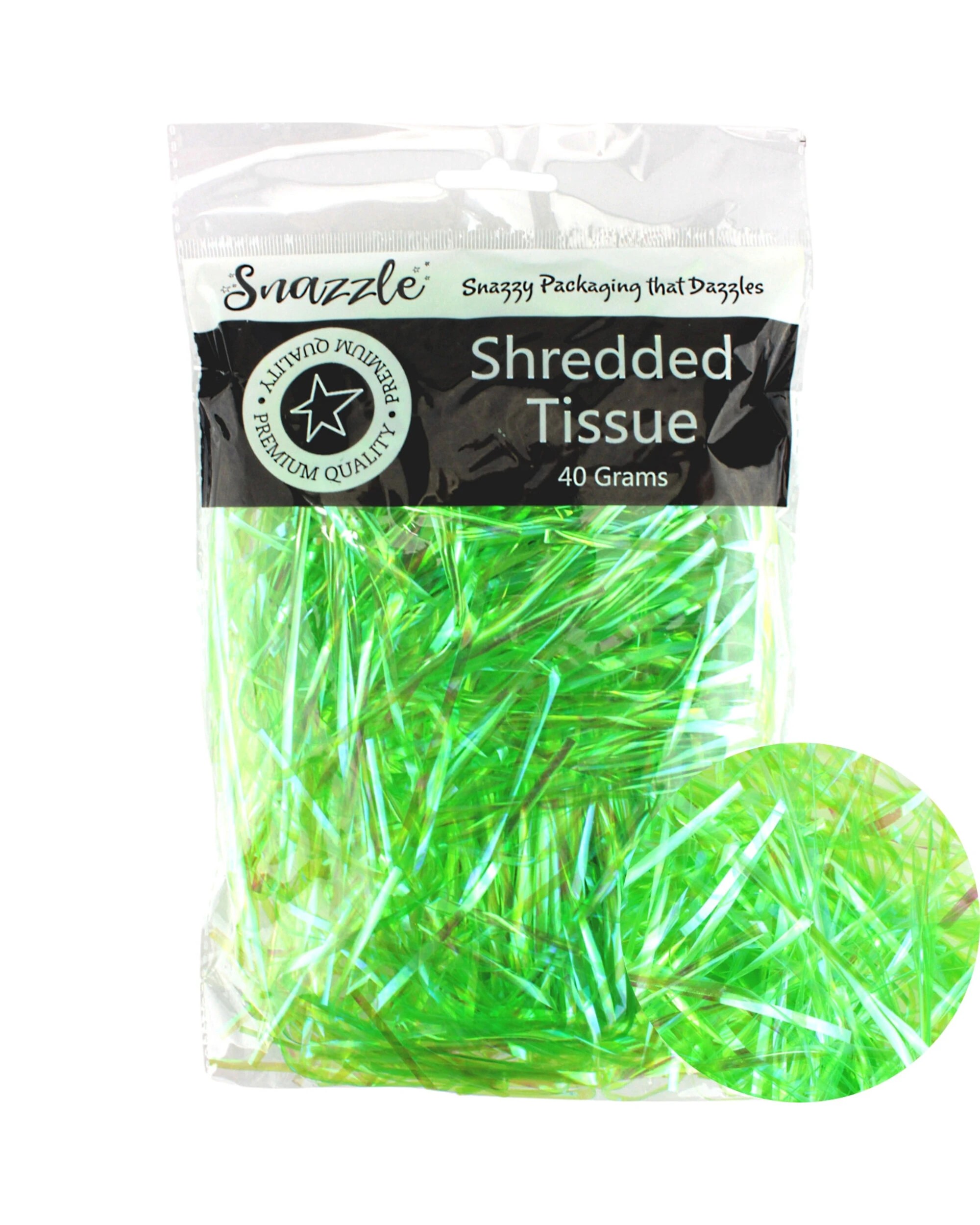 1 Snazzle Shredded Cellophane 40g Bag - Green, 1 of 1