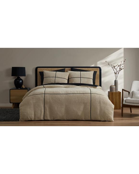 Ardor Makai Plush Sherpa Front Quilt Cover Set Home Bedding - King Bed - Beige