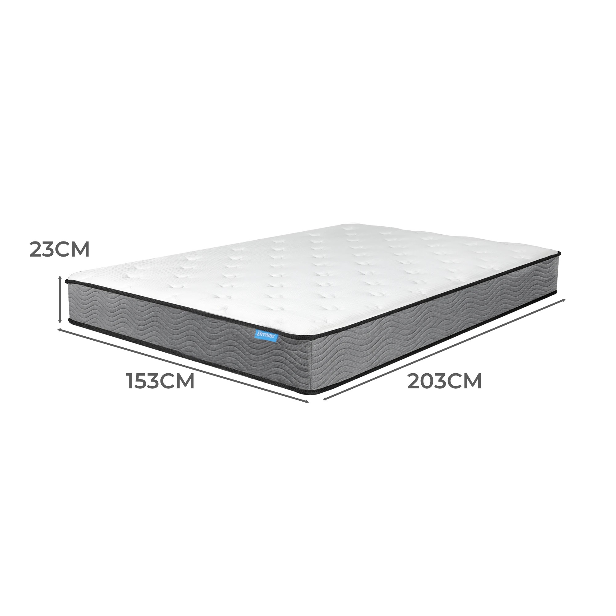 3 Dreamz Queen Medium Firm Spring 23cm Mattress, 3 of 6