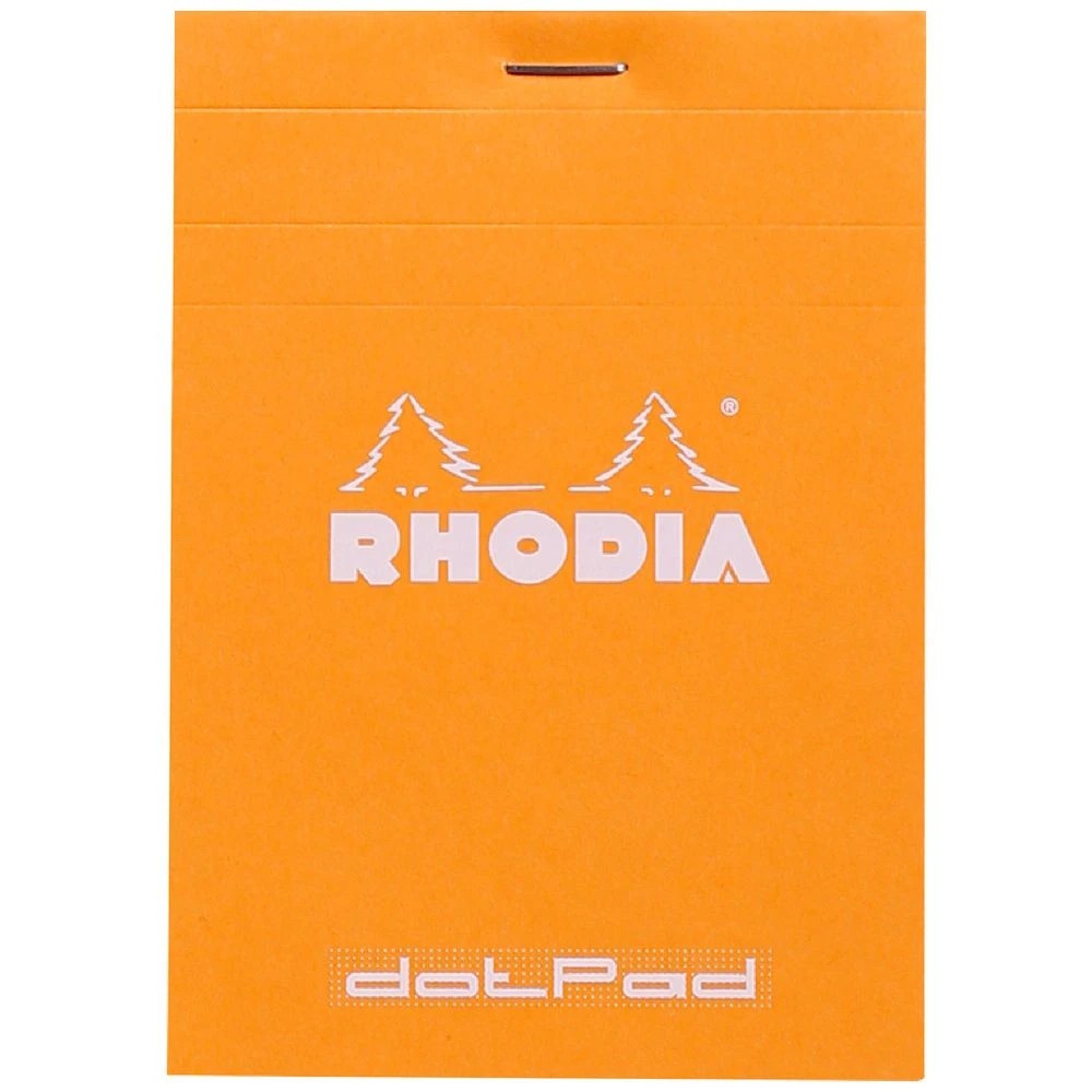 1 Rhodia No. 12 85 x 120mm Dot Grid Pad Orange Sheets, 1 of 4