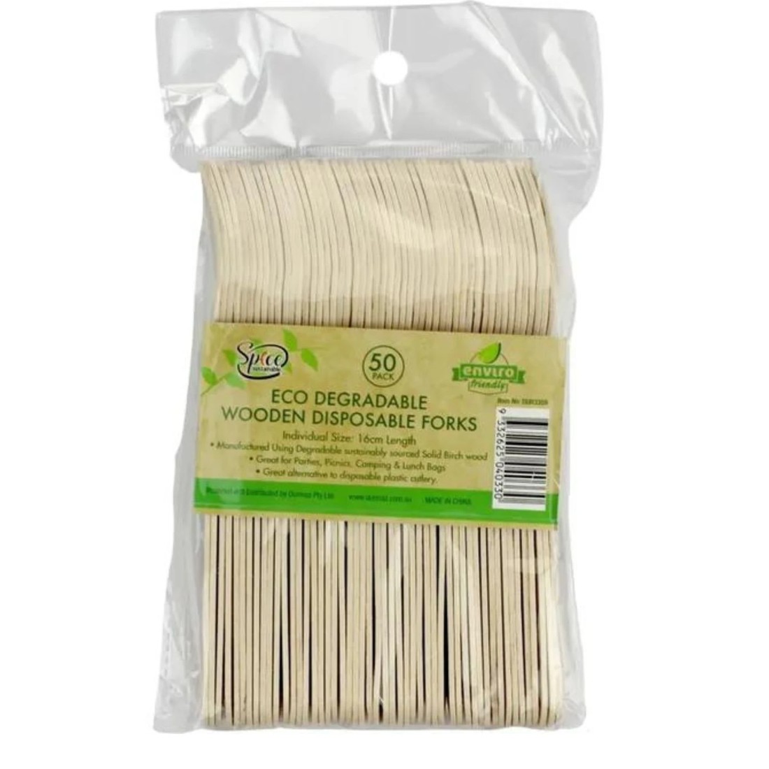 2 Spice Sustainable Eco Wooden Forks (Pack of 50), 2 of 2