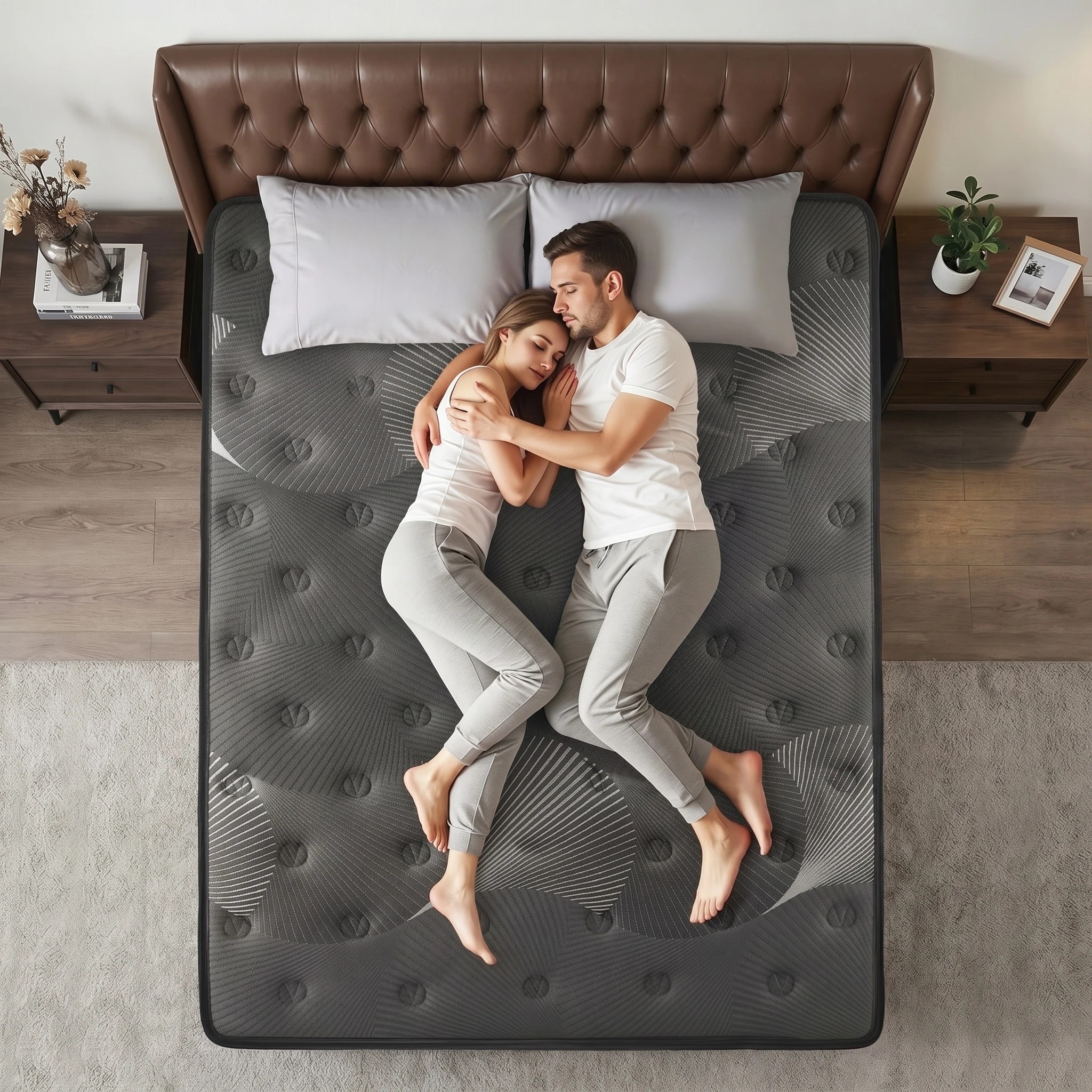 7 Giselle Bedding King Mattress 35cm Euro Top with Graphene Cooling Comfort Medium Firm - King Bed - Multi, 7 of 8