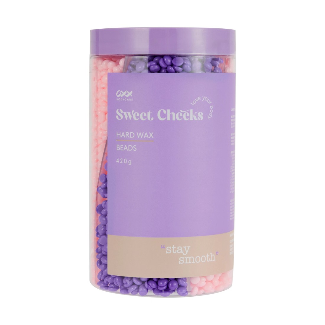 1 OXX Bodycare Sweet Cheeks Hard Wax Beads 420g - Purple and Pink, 1 of 3