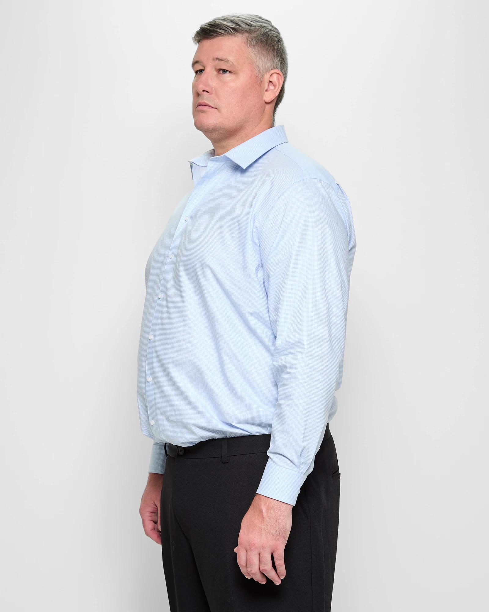 3 Target Plus Size Gingham Business Shirt BLUE GINGHAM, 3 of 5