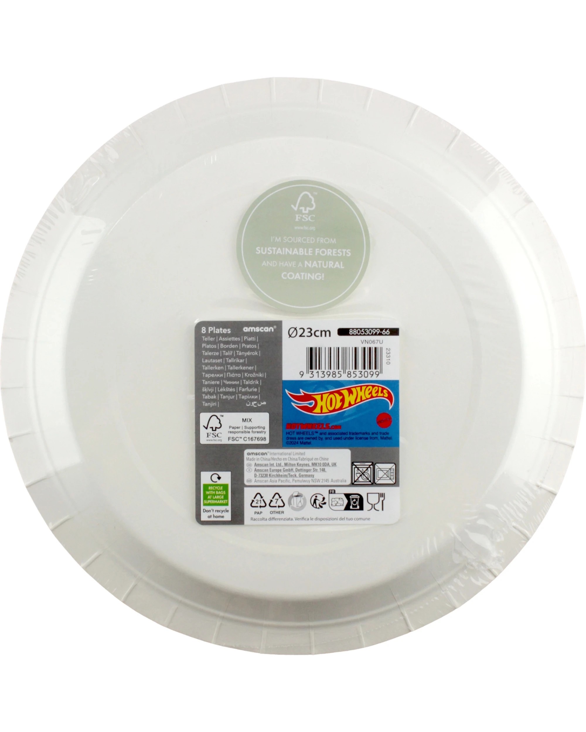 2 Hot Wheels Hot Wheels Speed Machines Large Paper Plates NPC Pack of 8, 2 of 2