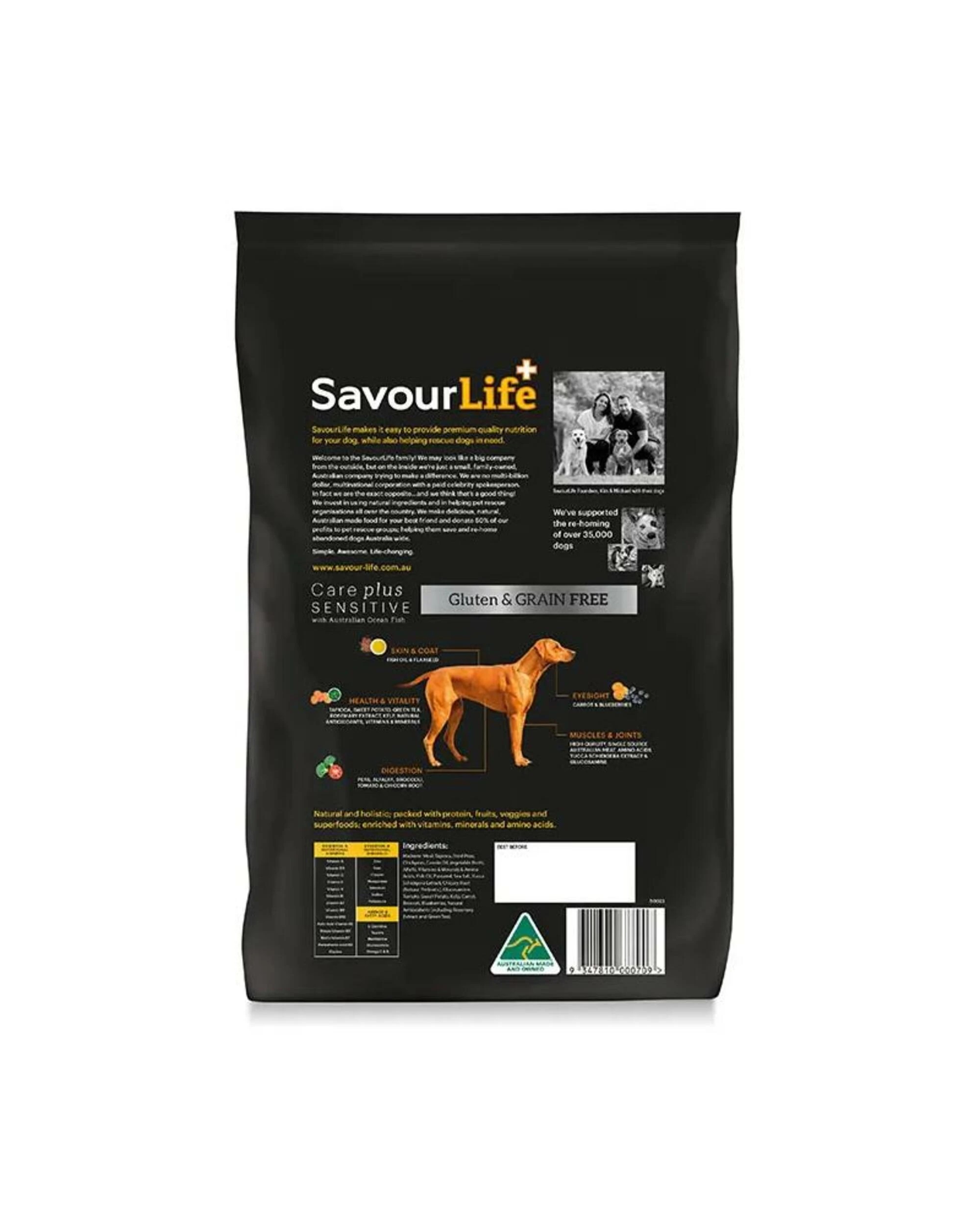 2 Savourlife Grain Free Sensitive Dry Dog Food Ocean Fish 10kg, 2 of 2