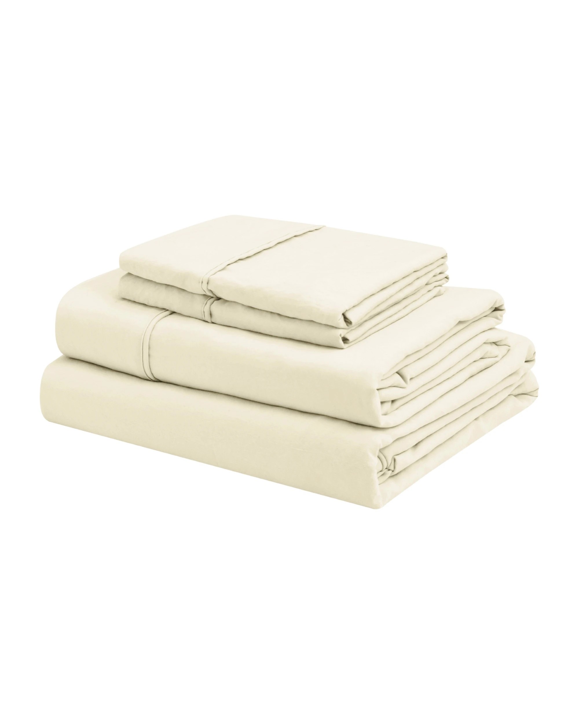 7 Dreamaker Superfine Washed Microfibre Sheet Set - Double Bed - Natural, 7 of 7
