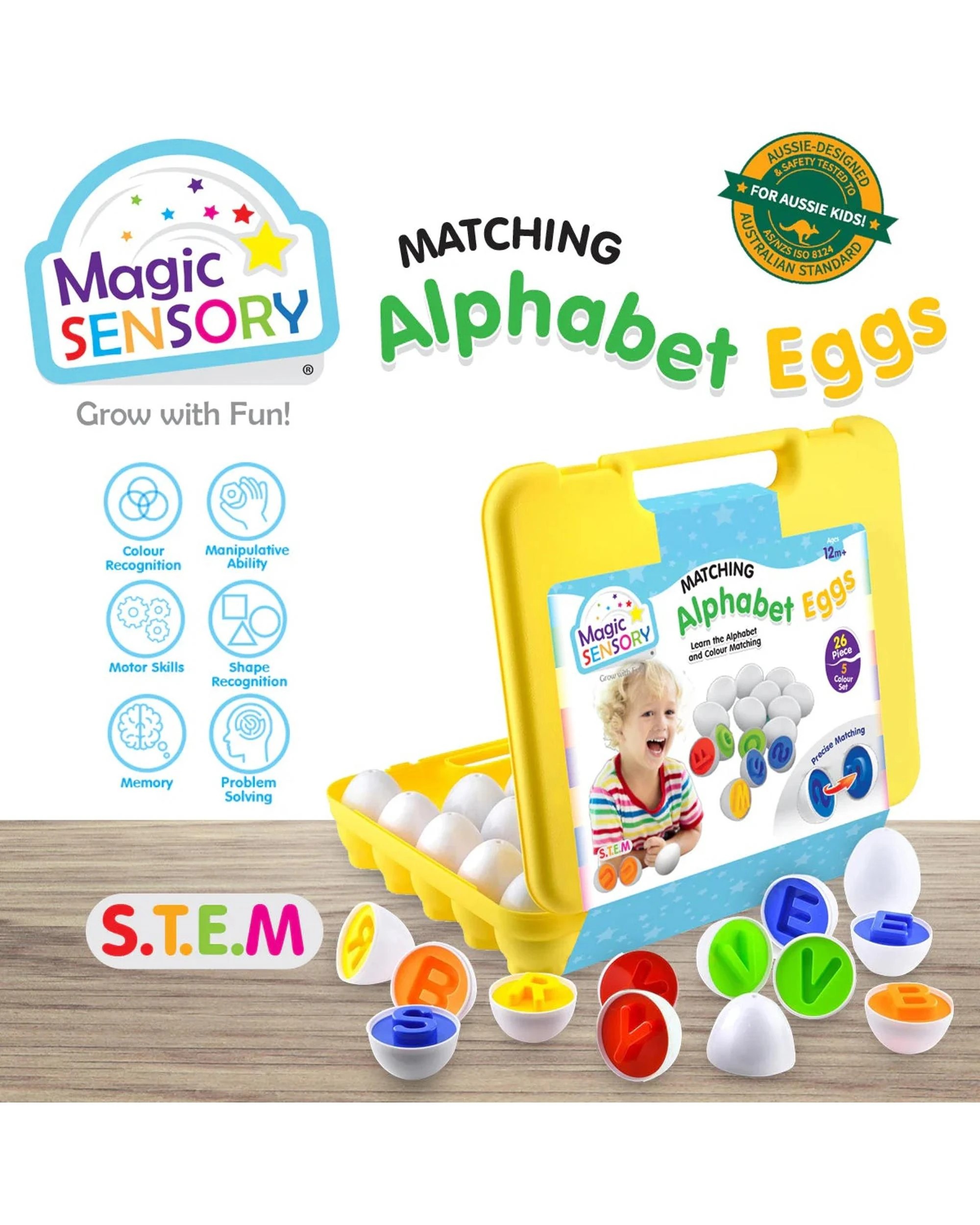 6 Magic Sensory Matching Alphabet Eggs, 6 of 6