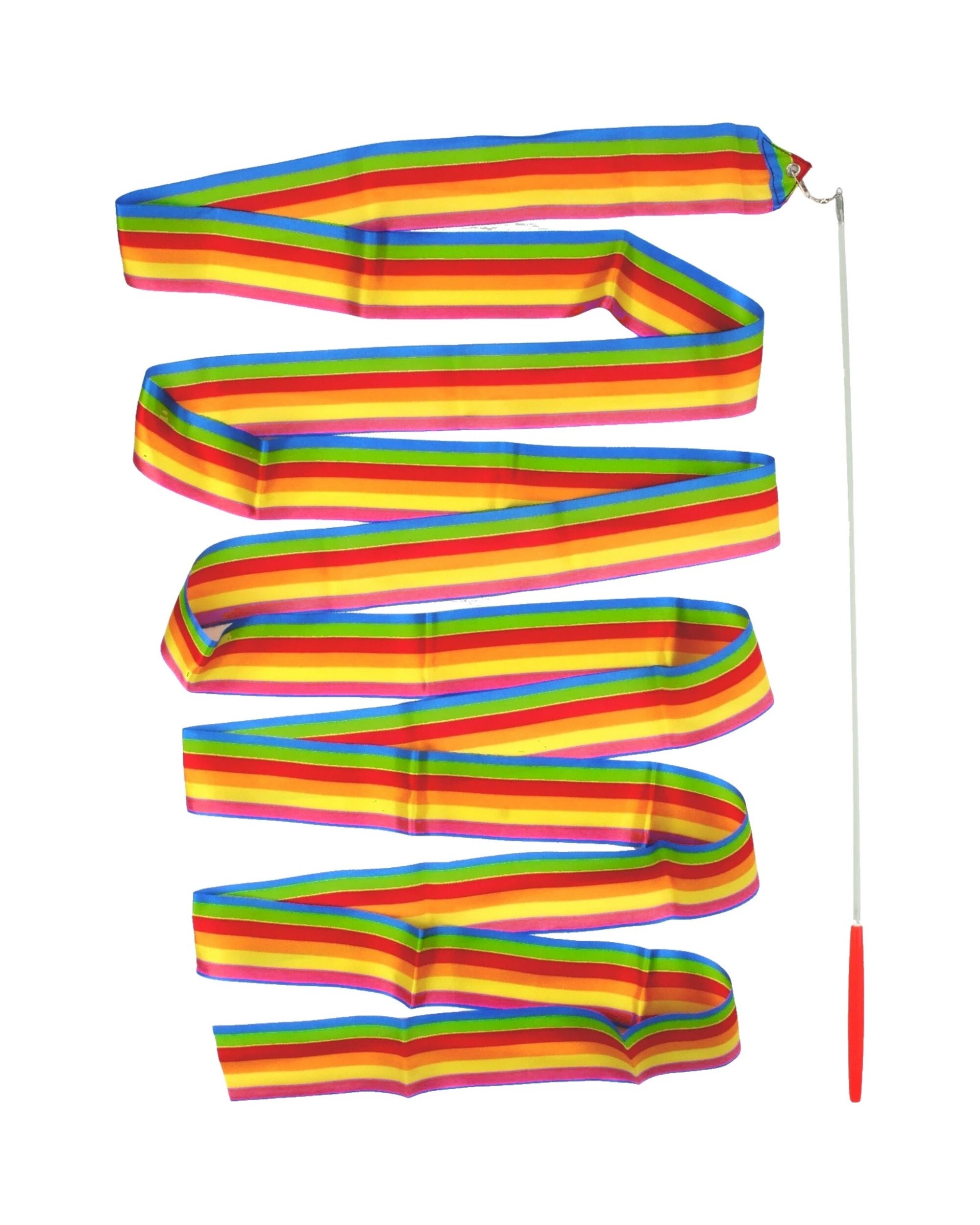 1 Partyrama Rainbow Gymnastics Ribbon 4m - One Size - Multi, 1 of 1