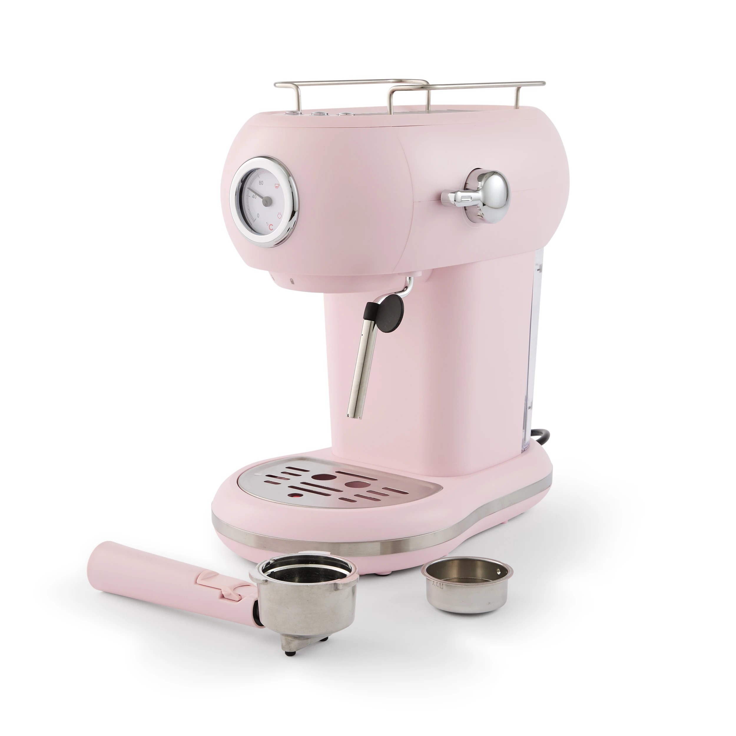 8 Retro Espresso Coffee Machine - Pink, 8 of 8