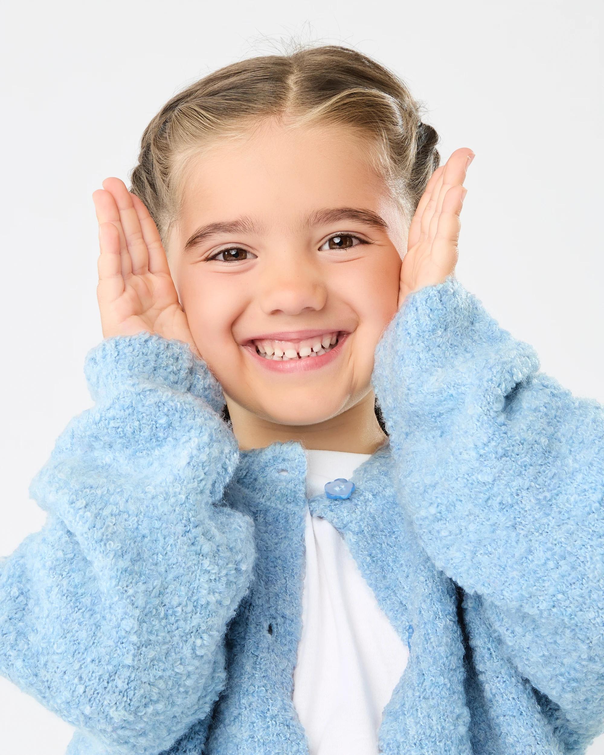 3 Boucle Cardigan Blu Fog, 3 of 8