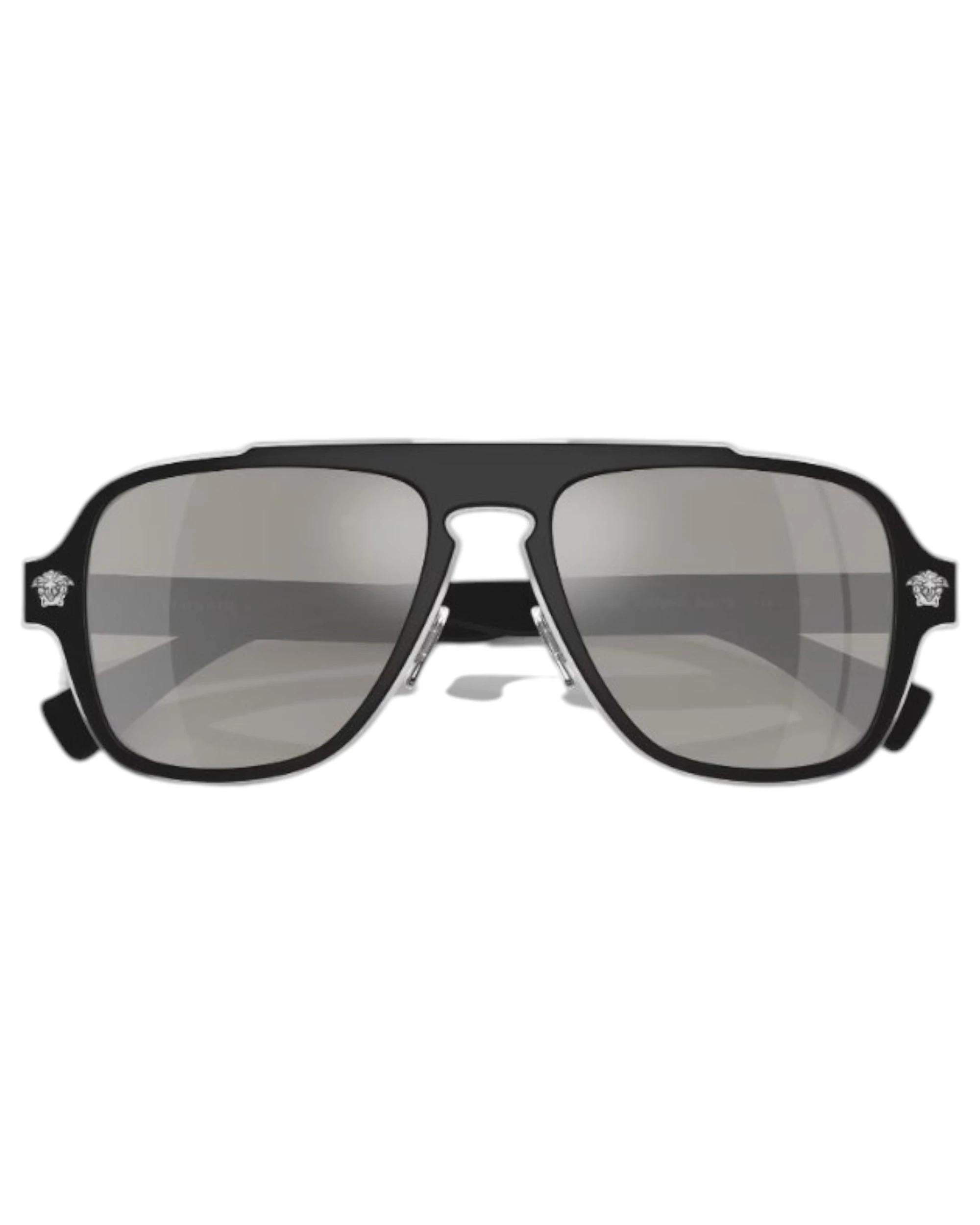 5 Versace Mens Sunglasses Ve2199 Mirror Silver Sunnies MATT BLACK/LIGHT GREY, 5 of 5