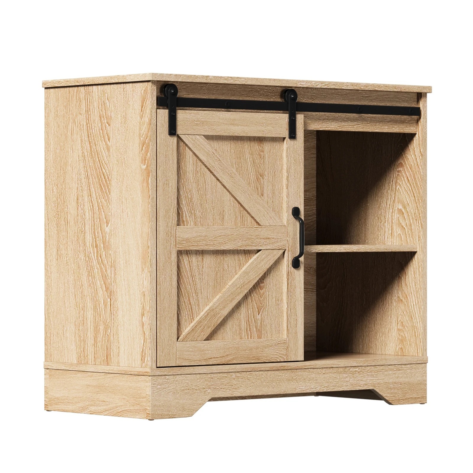 6 Oikiture 2x Buffet Sideboard Storage Cabinet Sliding Door - Natural, 6 of 9