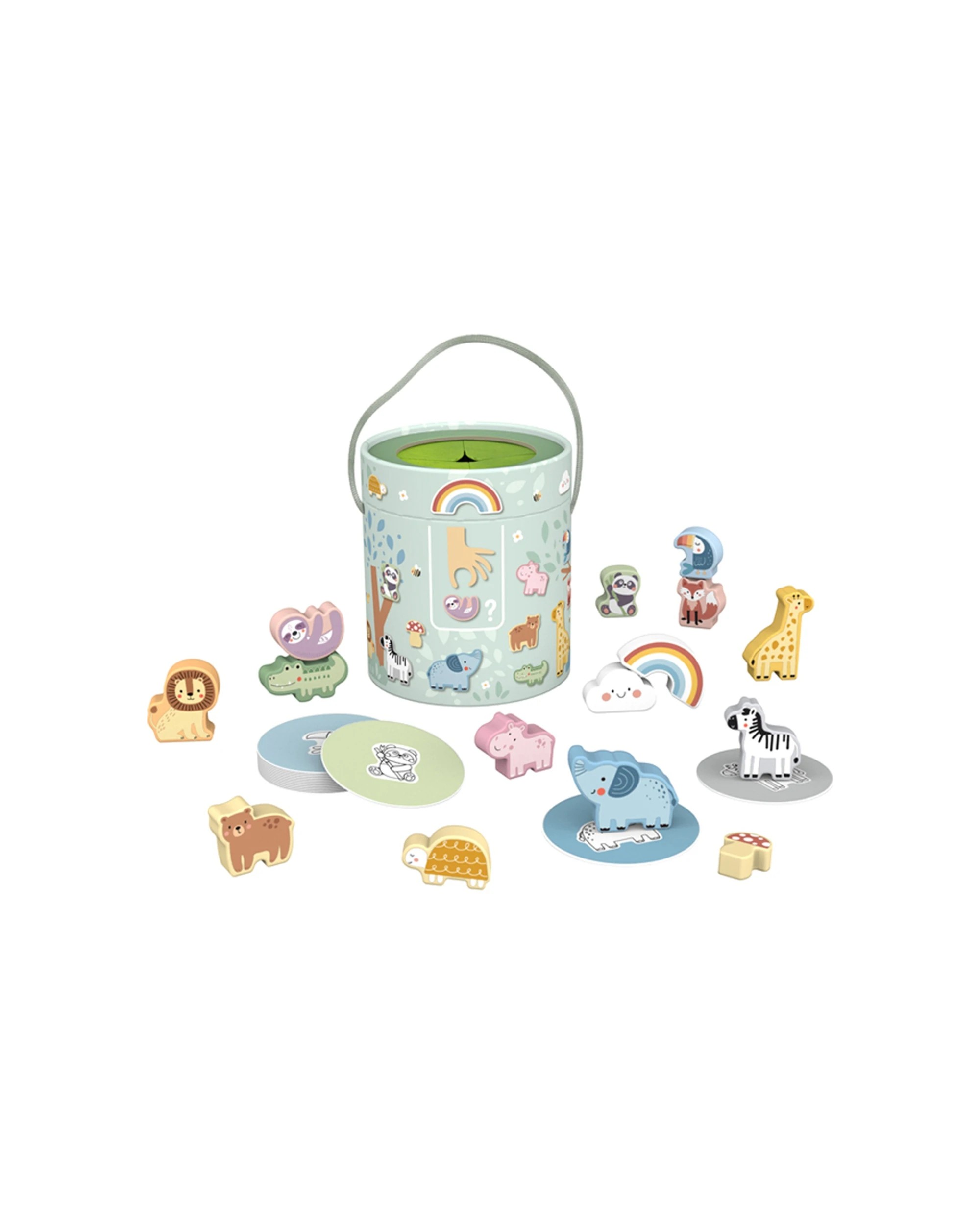 1 Tooky Toy Animal Shape Touch Match Toy Box Bucket Kids Children Playset - Multi, 1 of 7