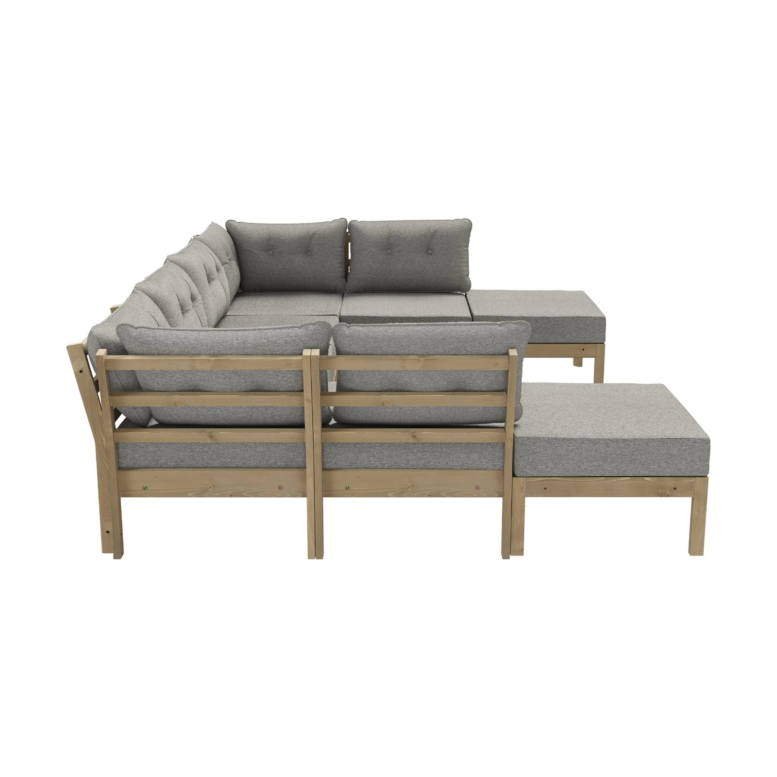 7 Livsip 9PCS Outdoor Sofa Set Lounge Setting Patio Furniture - Beige, 7 of 8