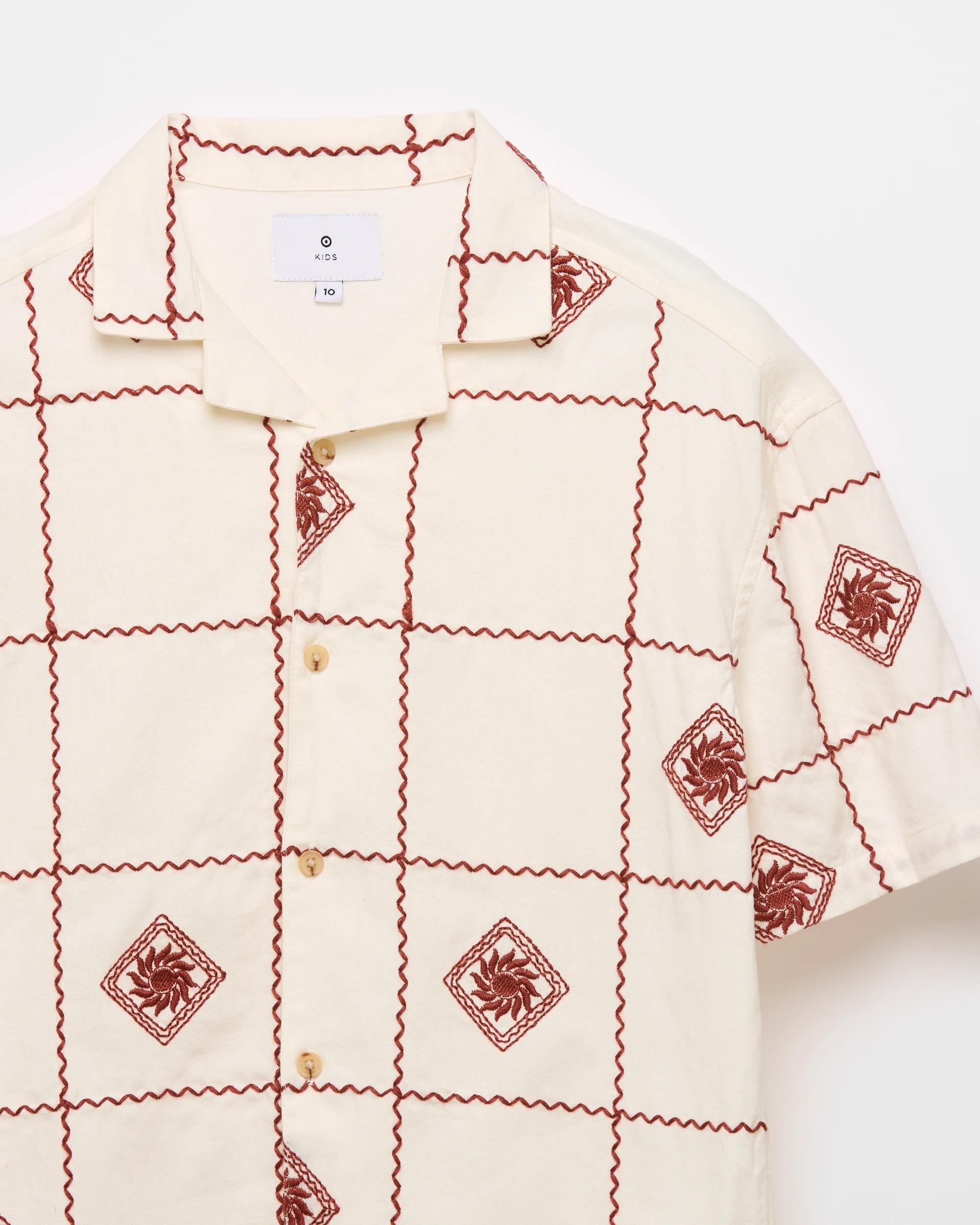 5 Target Embroidery Shirt WHITE, 5 of 6