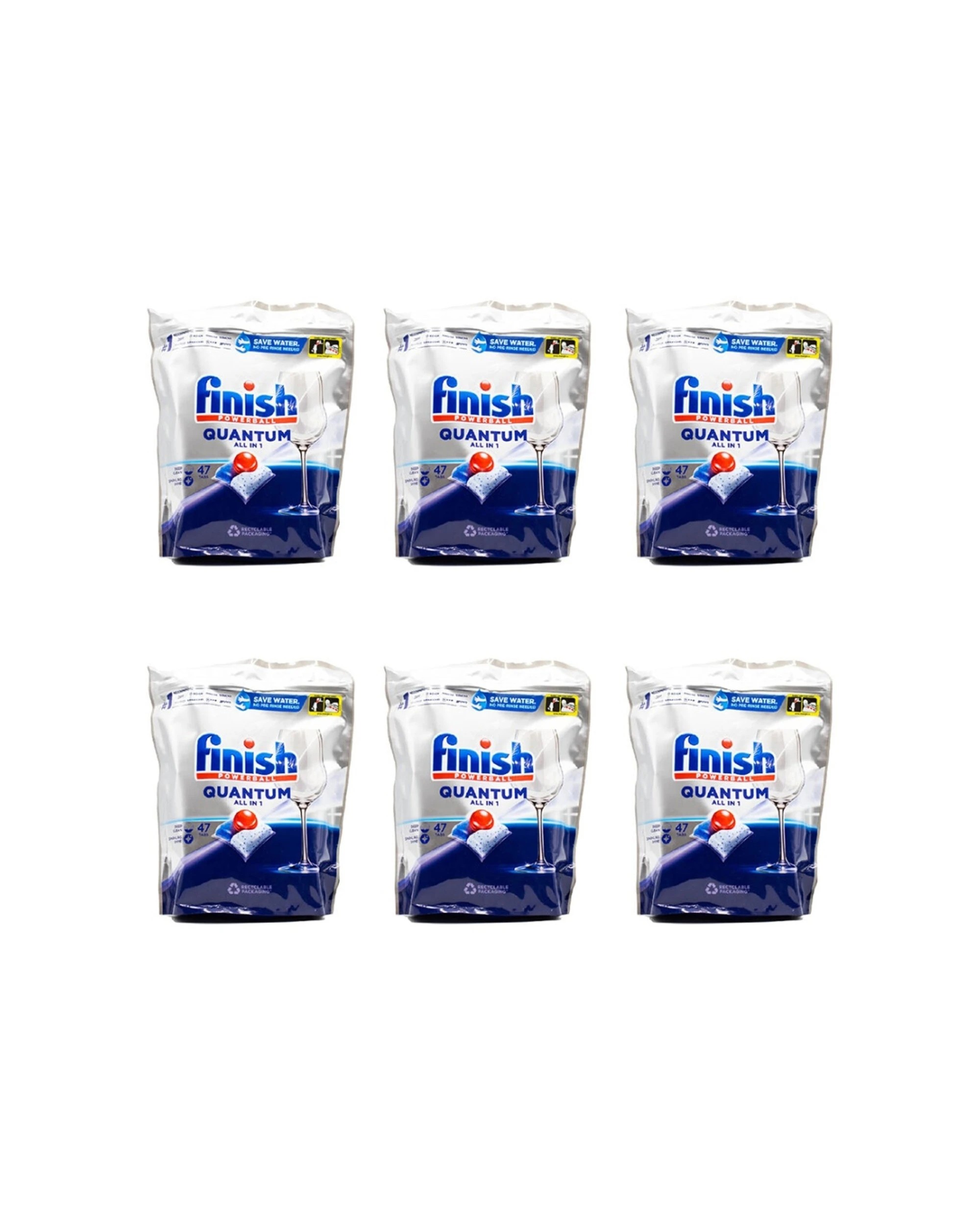 1 Finish Powerball Quantum Dishwasher Tablets 282pc Stain Remover Bulk 6x47, 1 of 3