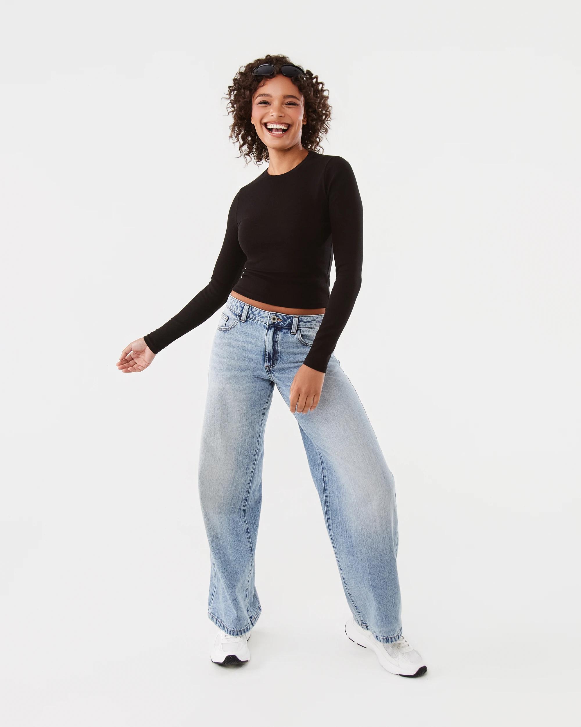 2 Long Sleeve Neat Fit T-shirt Black, 2 of 6