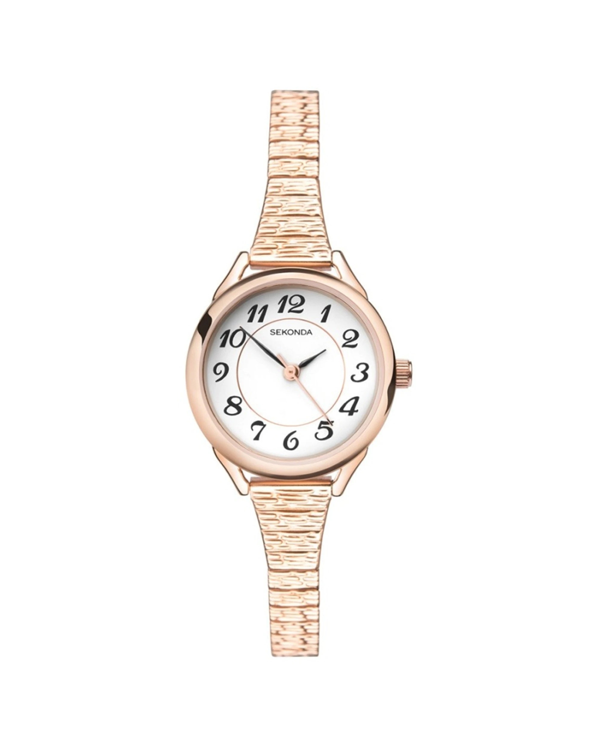 1 Sekonda Women's Classic Rose Gold Plated Expander Watch 26mm Splash Resistant, 1 of 2