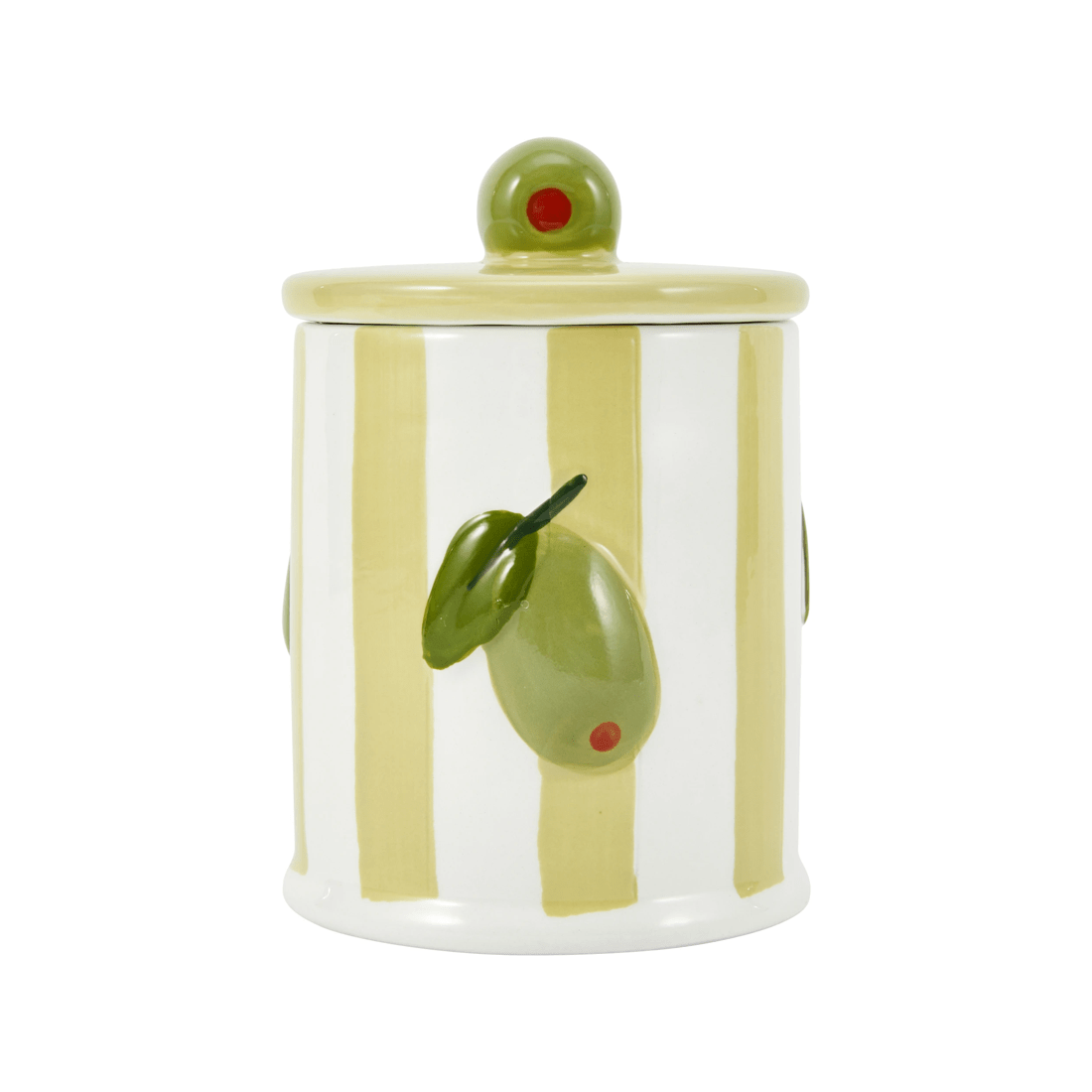 1 Mediterranean Olive Stripe Candle, 1 of 6