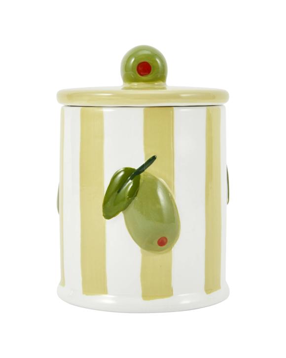 Mediterranean Olive Stripe Candle