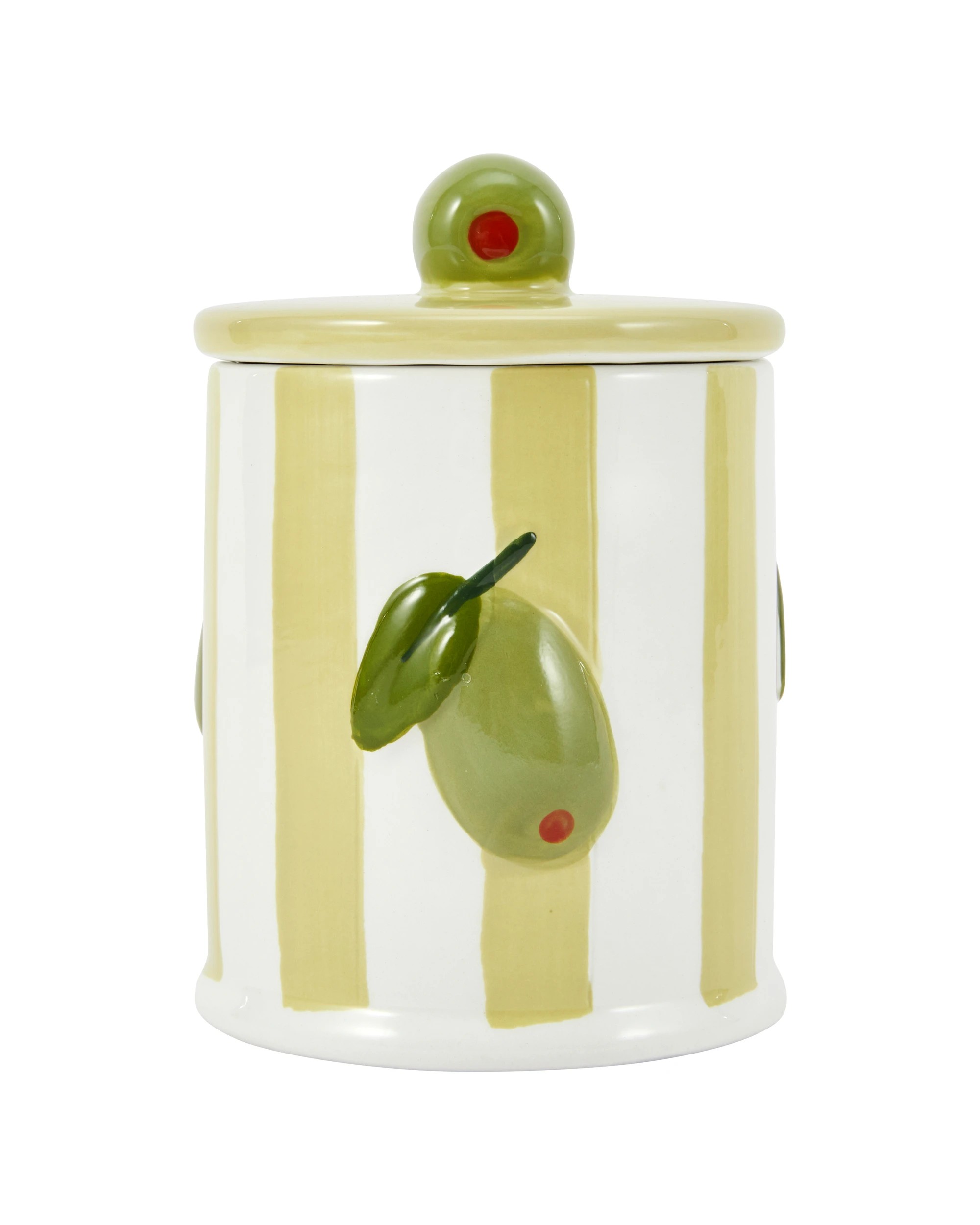1 Mediterranean Olive Stripe Candle, 1 of 6