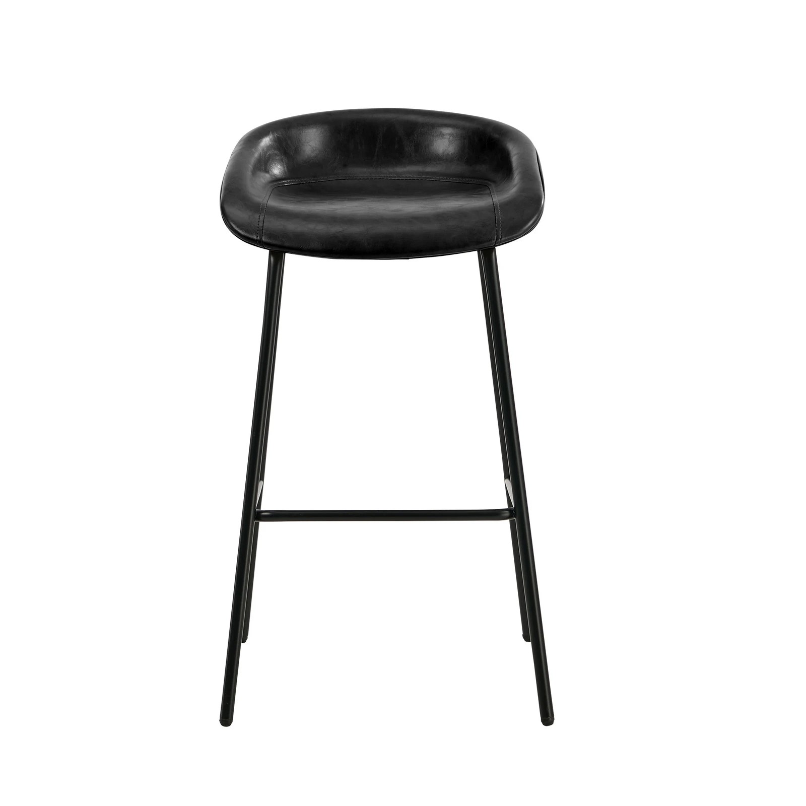 6 Oikiture 2x Bar Stools Barstool PU Leather - Black, 6 of 9