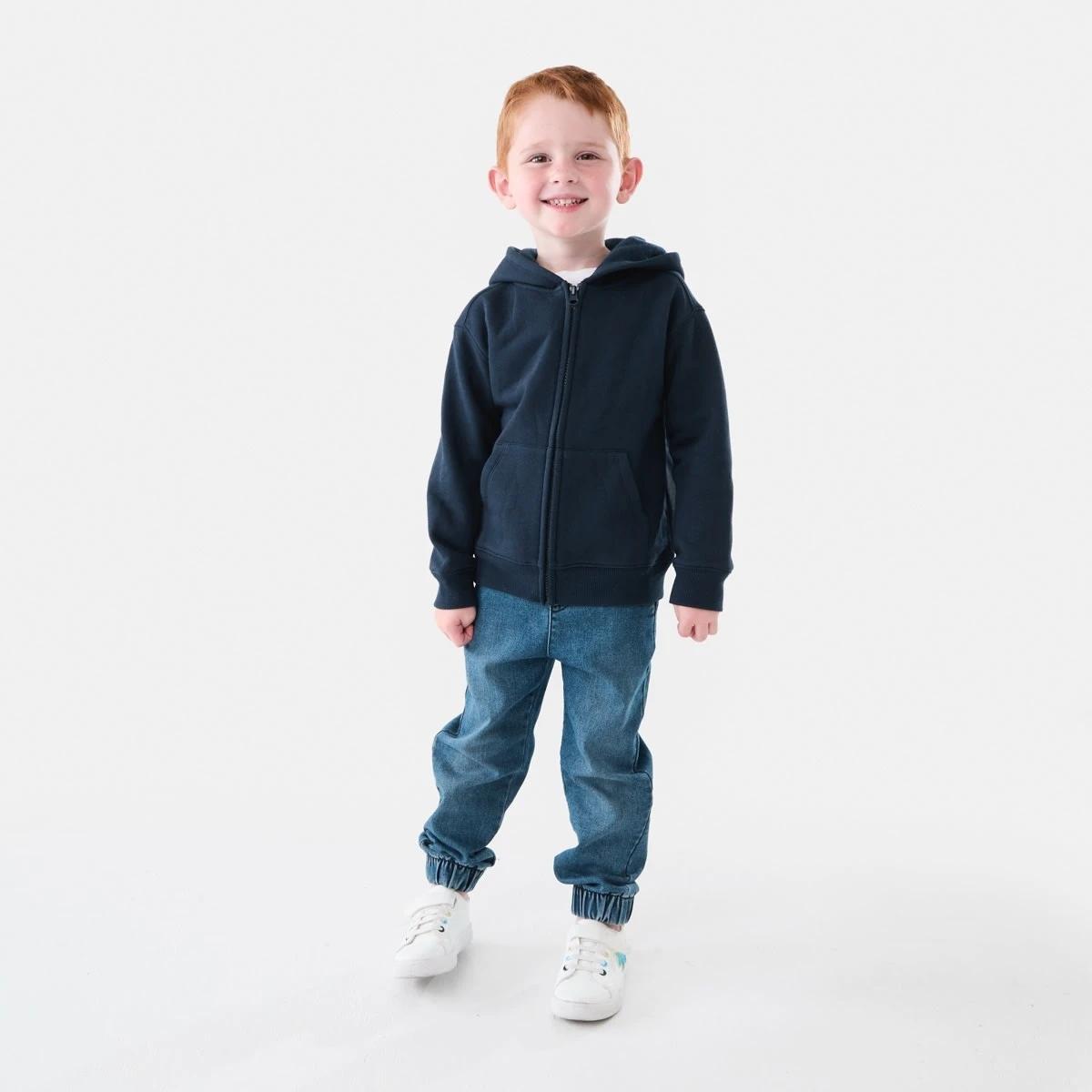 7 Plain Zip Through Hoodie Dress Navy, 7 of 10