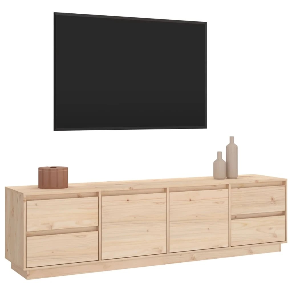 1 vidaXL Tv Cabinet Pine Wood - Brown, 1 of 7