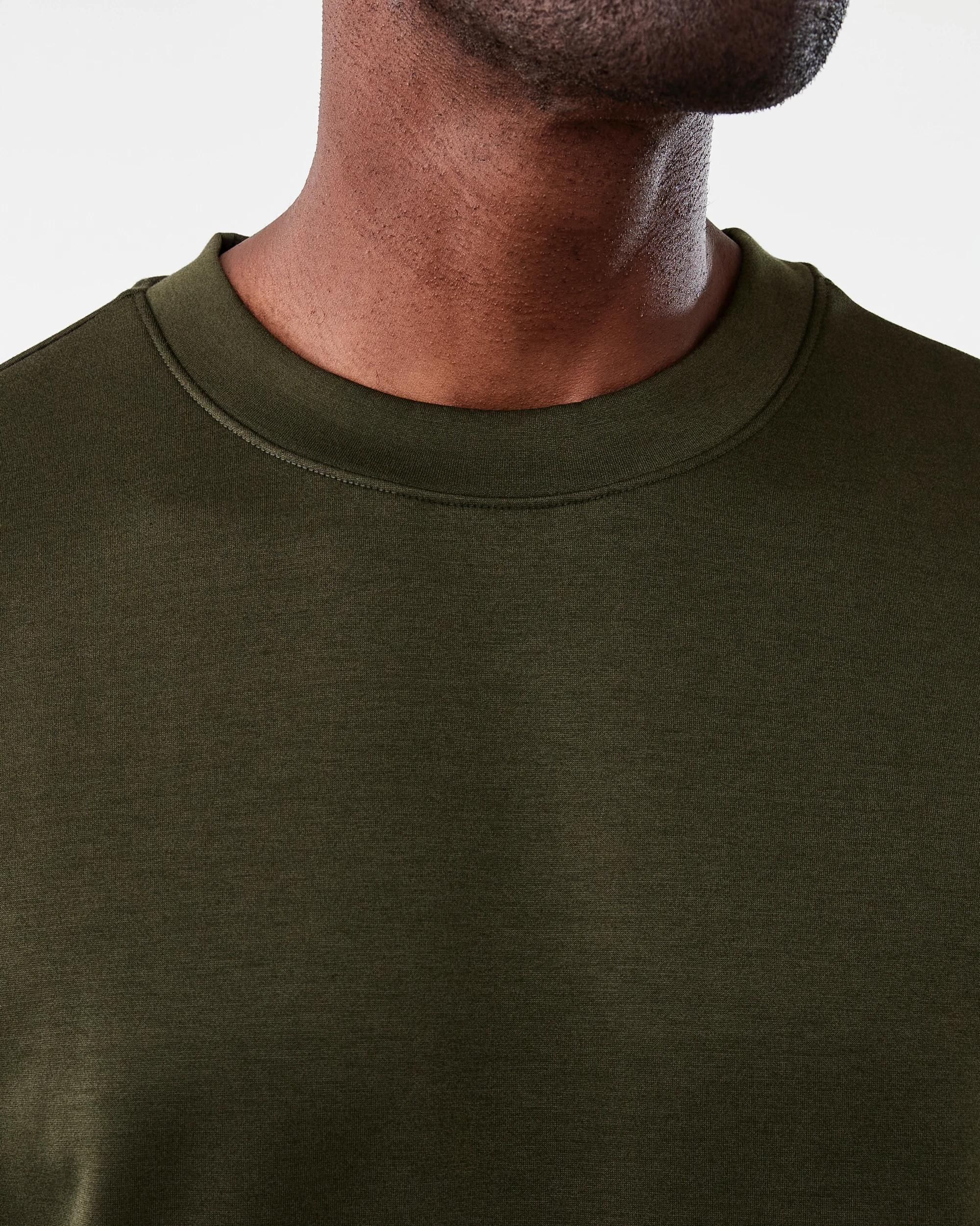 6 Active Mens Oversized Scuba T-shirt Grn Forest, 6 of 6