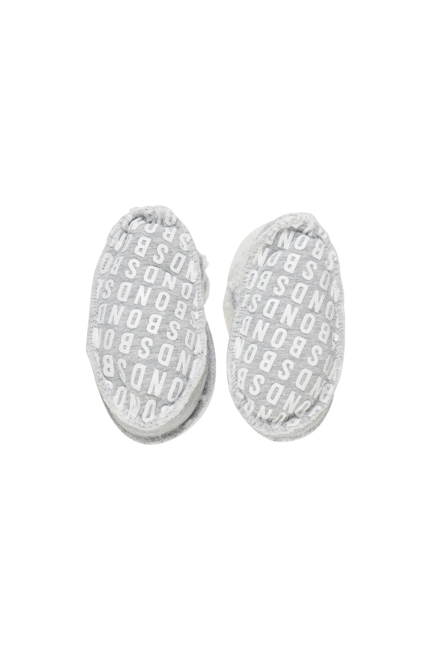 3 Bonds Snug Fleece Booties GREY MARLE, 3 of 3
