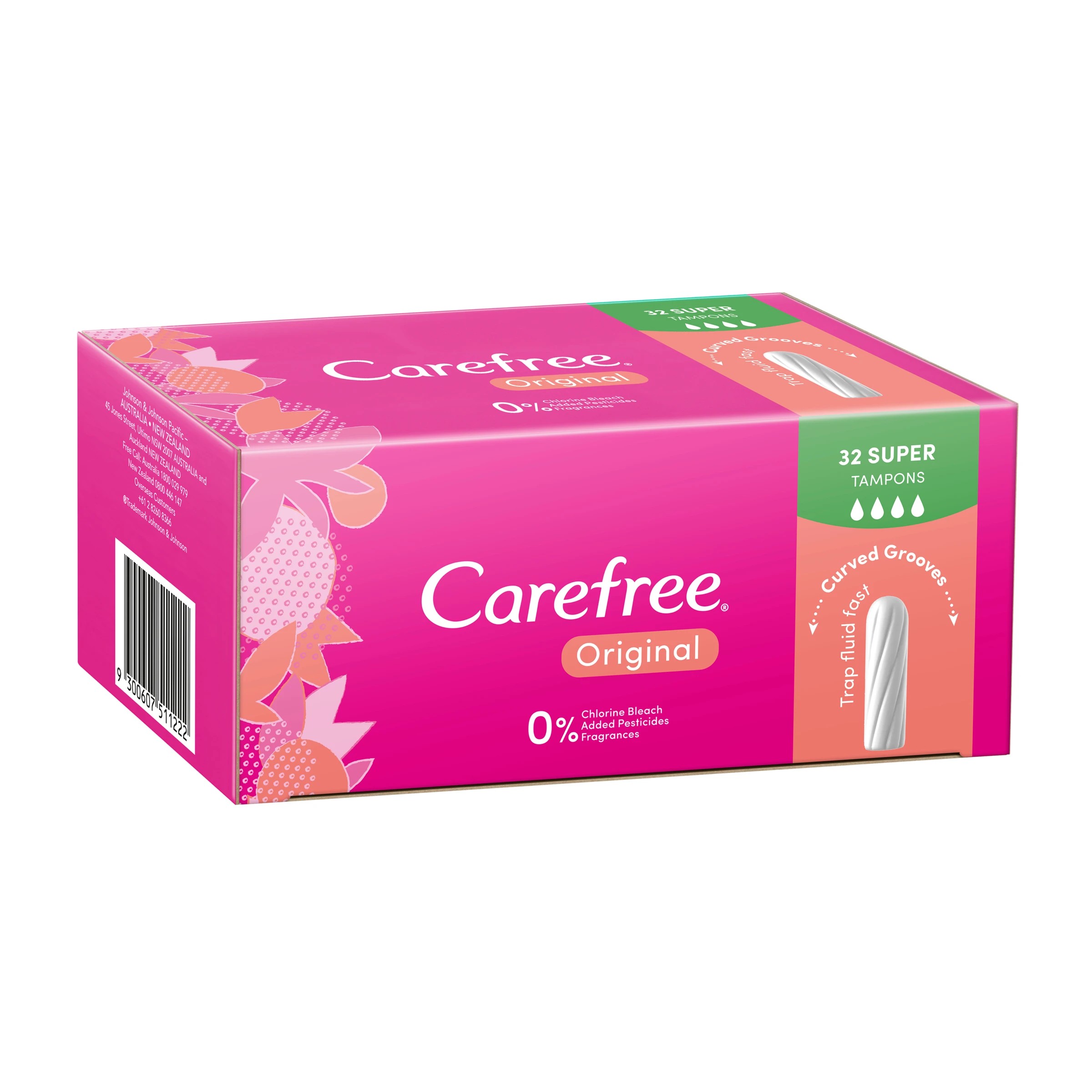 1 32 Pack Carefree Original Super Tampons, 1 of 8