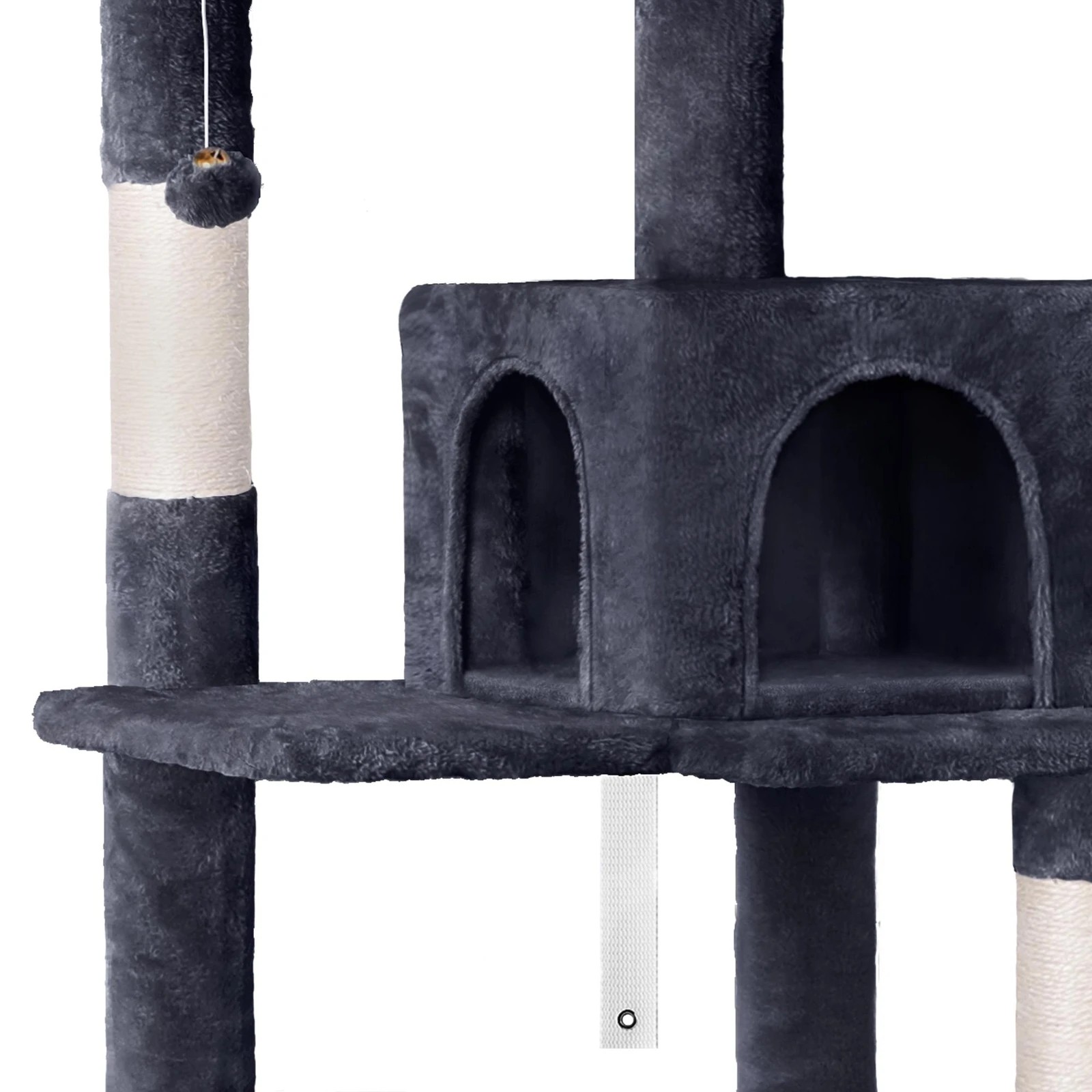 4 Beastie Cat Tree Scratching Post Scratcher Tower Condo House Furniture Wood 143 - Grey, 4 of 7