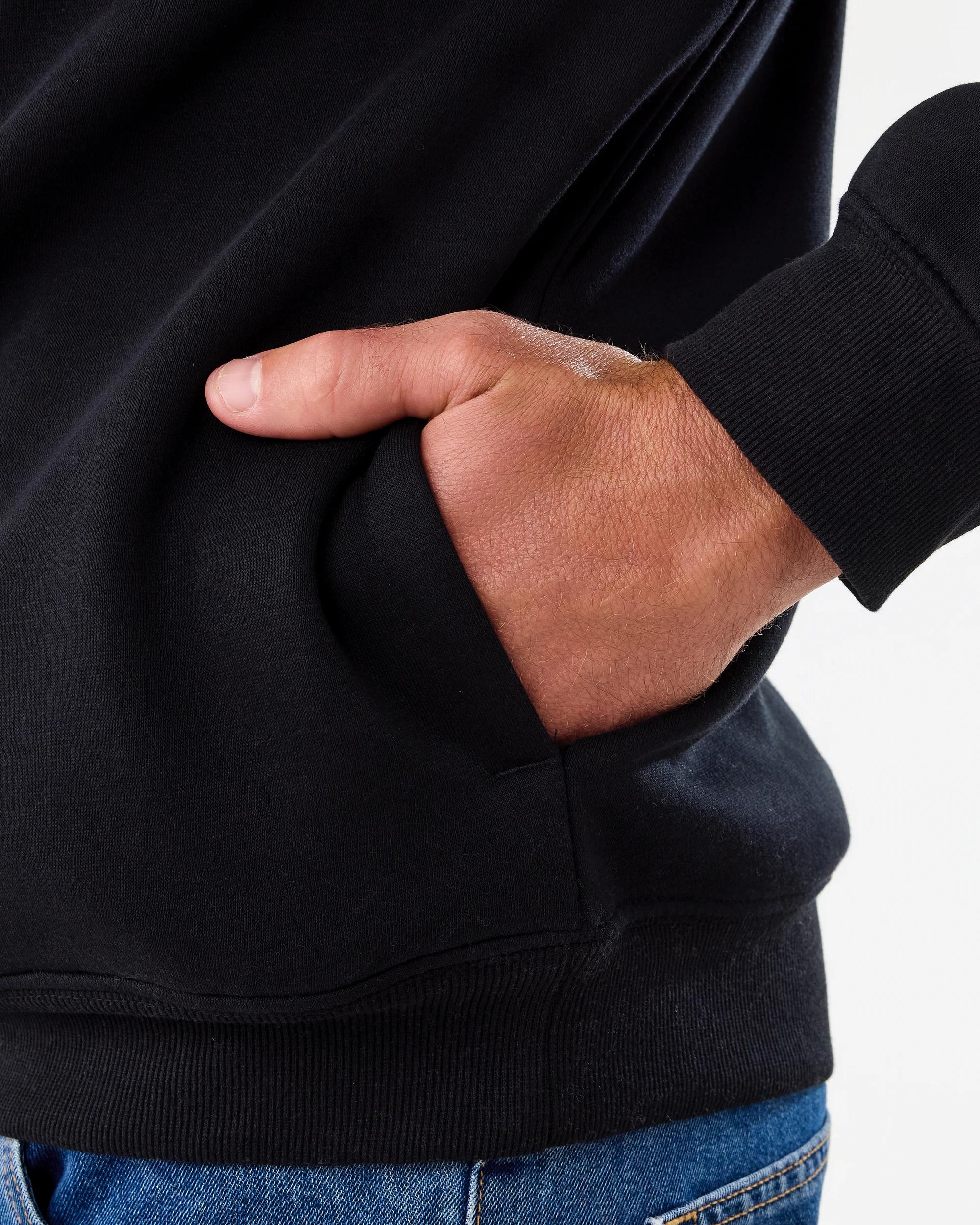 6 Quarter Zip Sweatshirt Black, 6 of 6