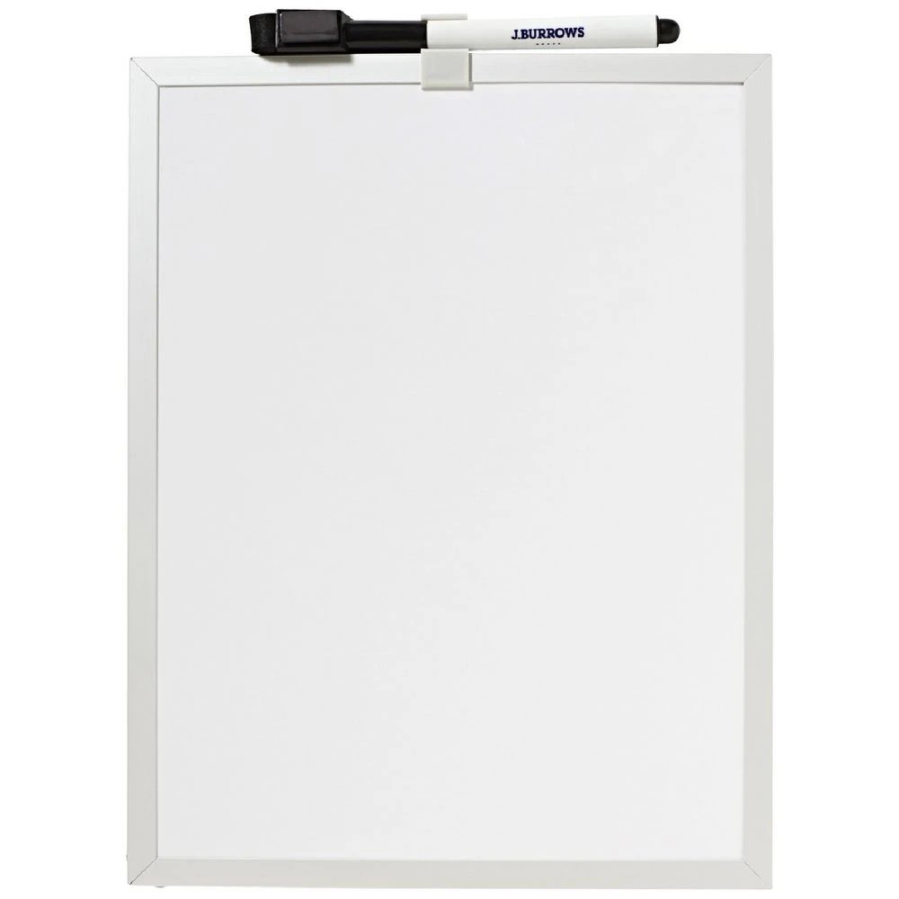 1 J.Burrows  Aluminium Magnetic Whiteboard 215 x 279mm White, 1 of 3