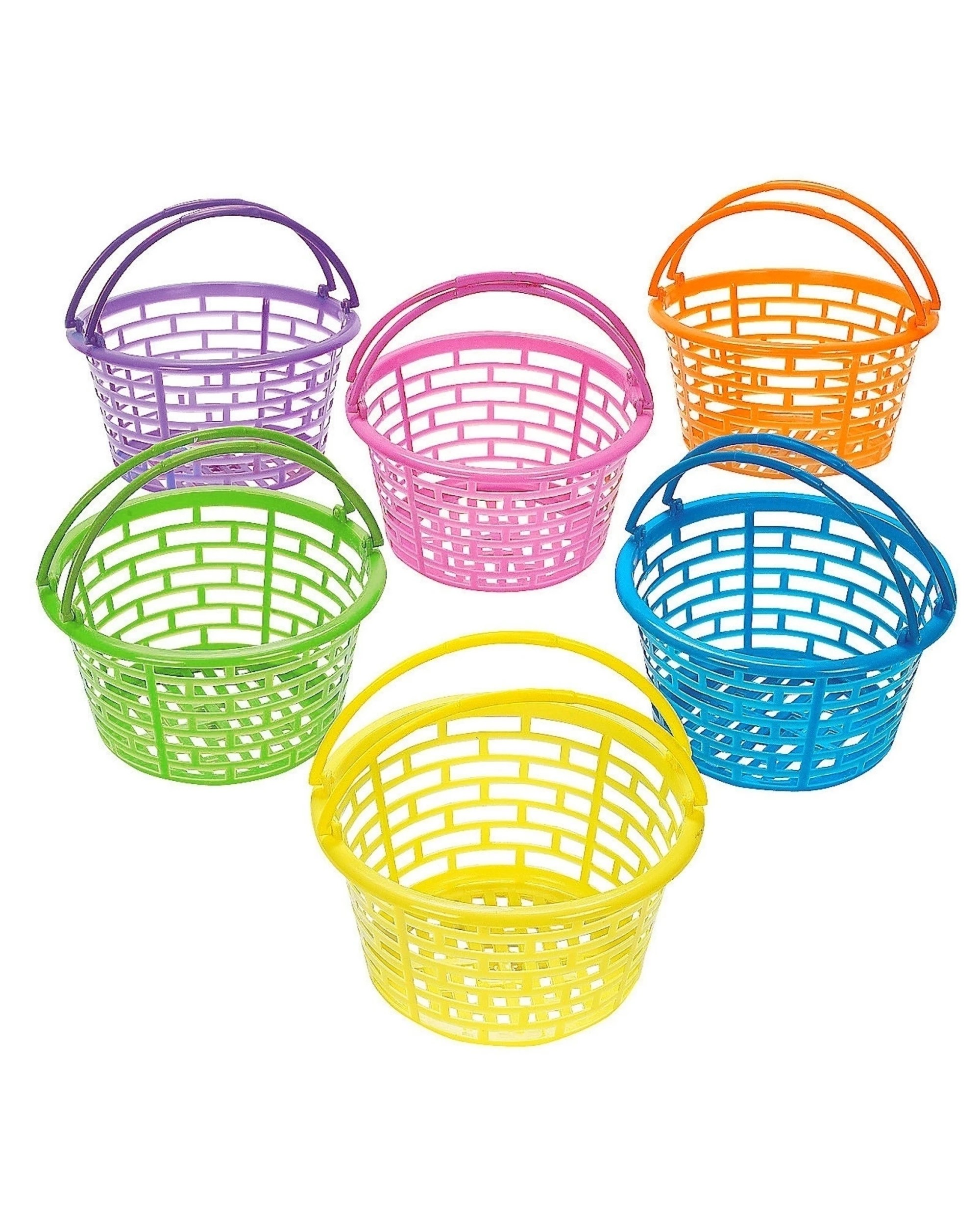 1 Coloured Plastic Baskets (Pack of 12), 1 of 2