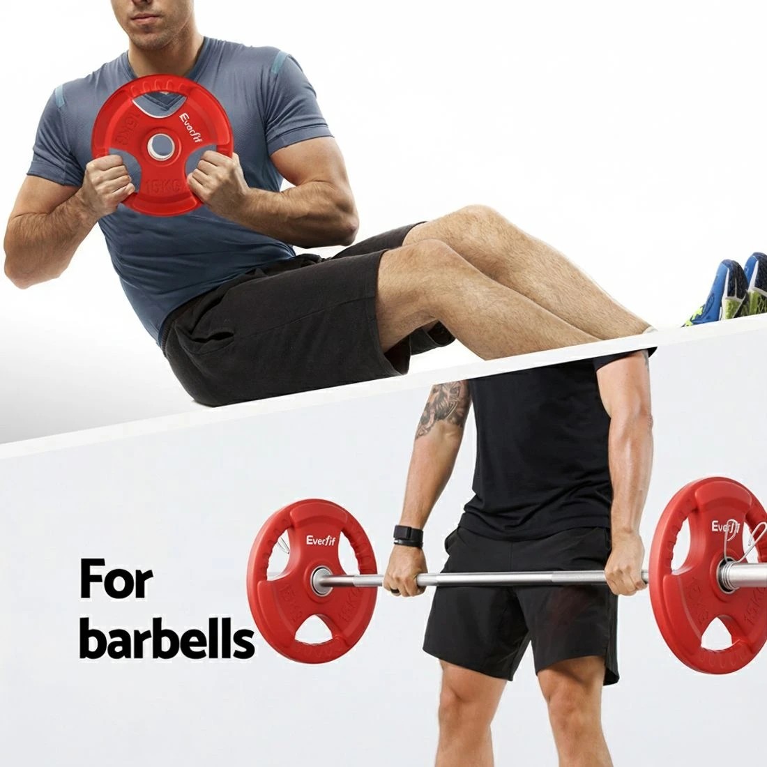 5 Everfit Weight Plates - Red, 5 of 6