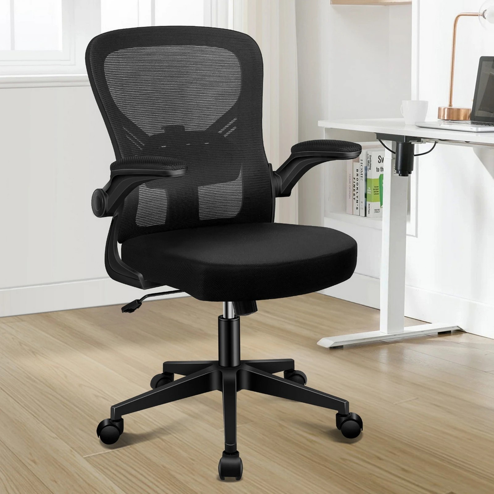 10 Alfordson Mesh Office Chair Executive Tilt Fabric Computer Seat Racing Work - Black, 10 of 10