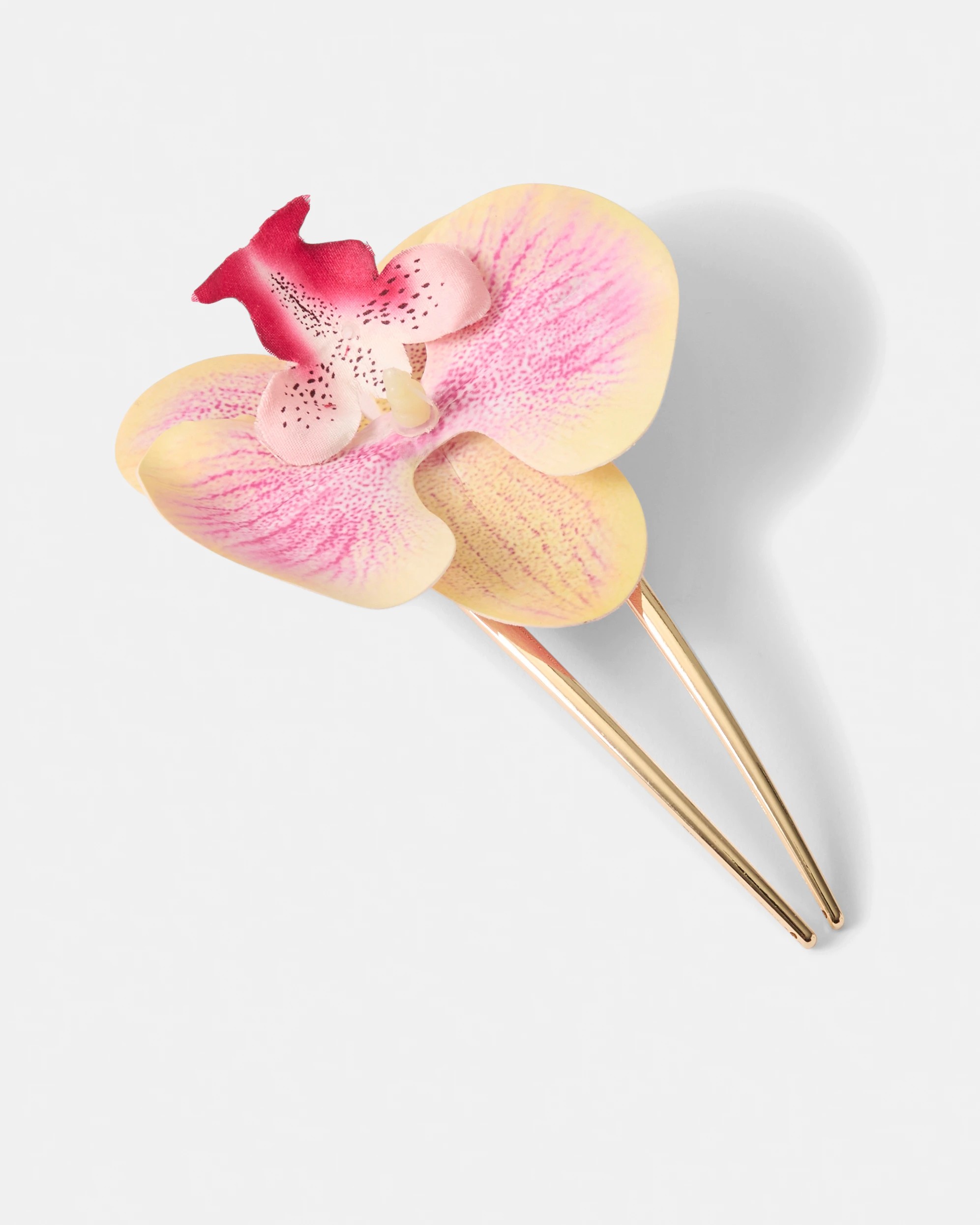 2 Orchid French Hair Pin - Yellow, 2 of 4