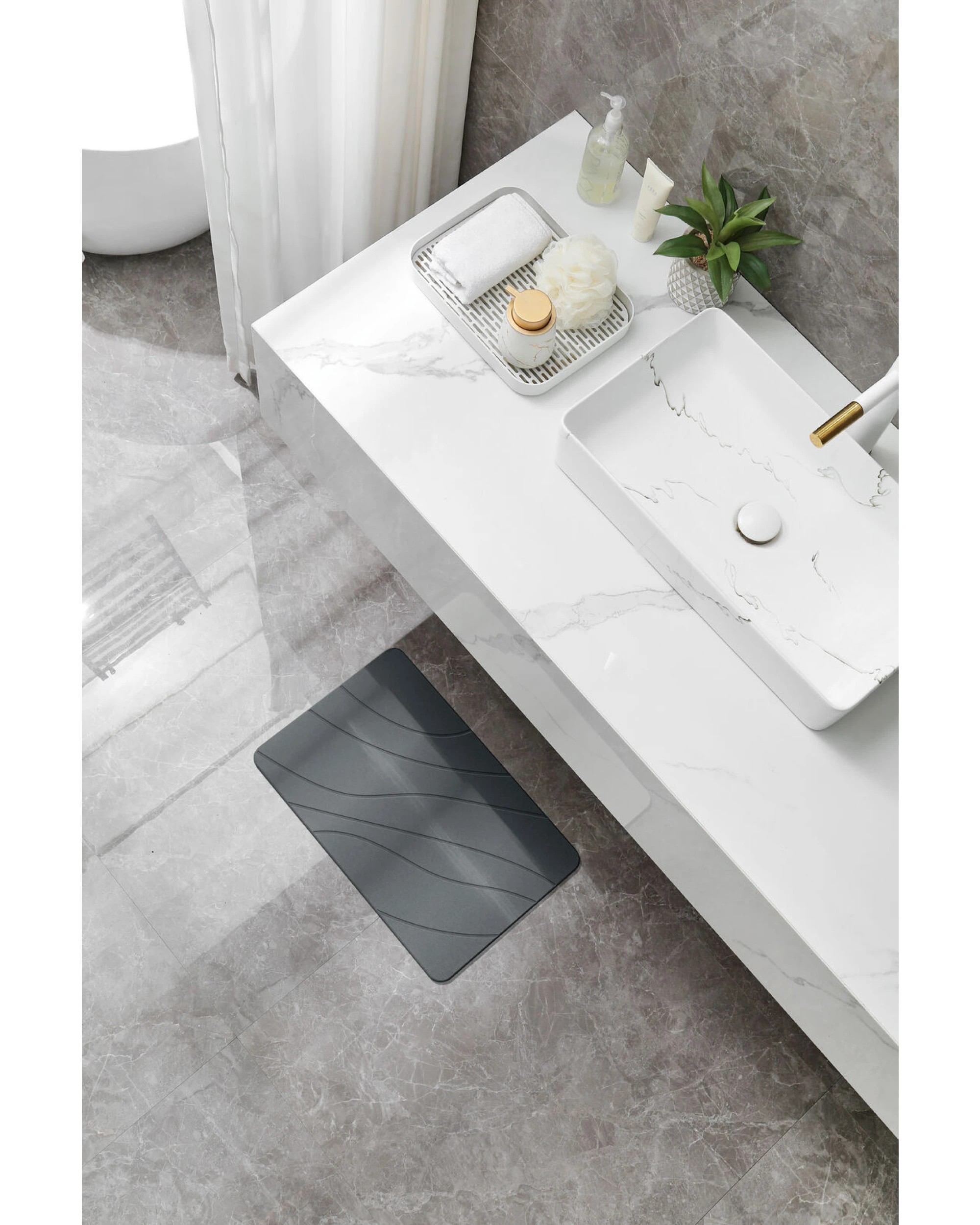 5 BR Home Diatomite Bath Mat with Anti-Slip Design for Enhanced Safety, 5 of 7