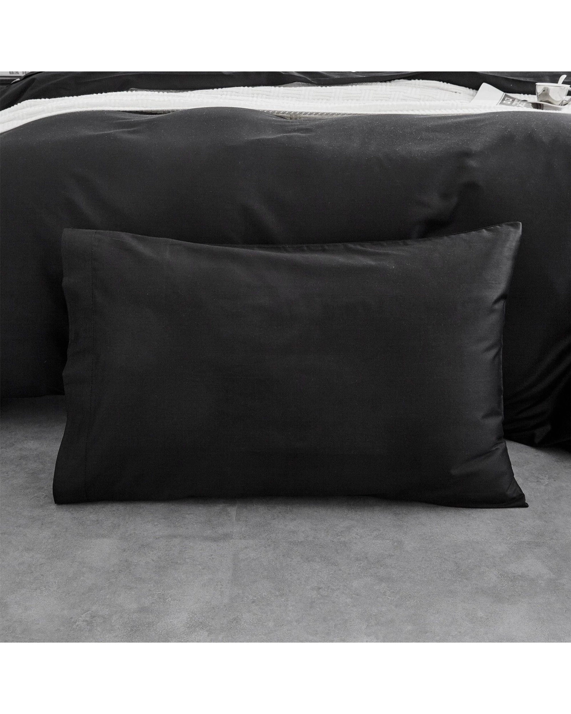 3 Cotton More 650TC Sateen Quilt Cover Set 100% Cotton Single - Black, 3 of 5