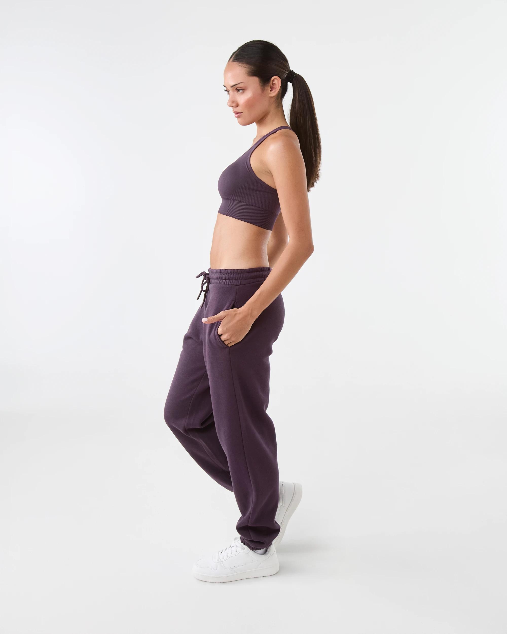 3 Active Womens Seamfree Crop Top Pur Raisin, 3 of 8
