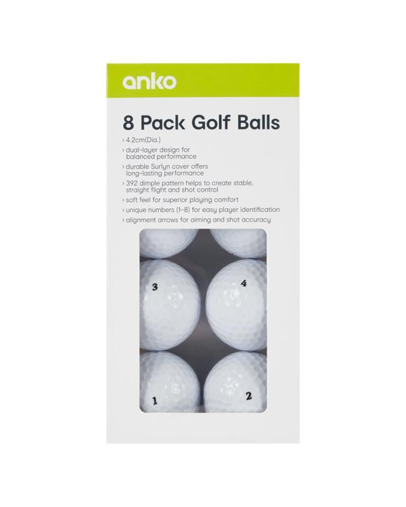 8 Pack Golf Balls